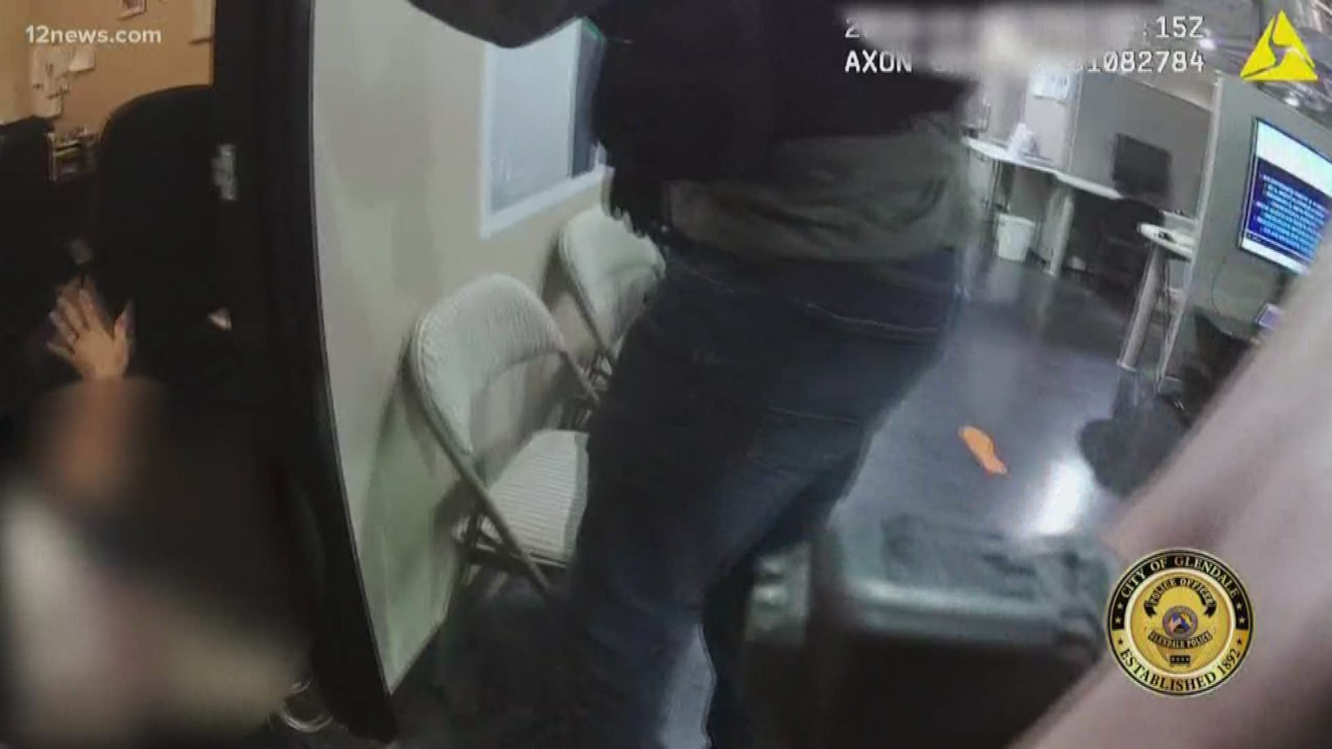 Intense Video Shows Glendale Officers Searching Temp Agency After A