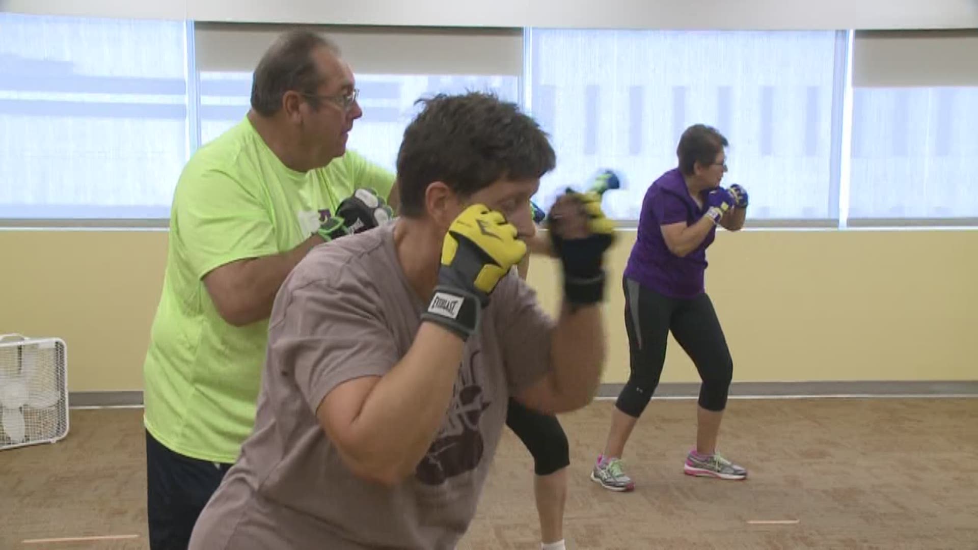 'Knockout' class helps Parkinson patients agility in honor of Muhammad Ali.