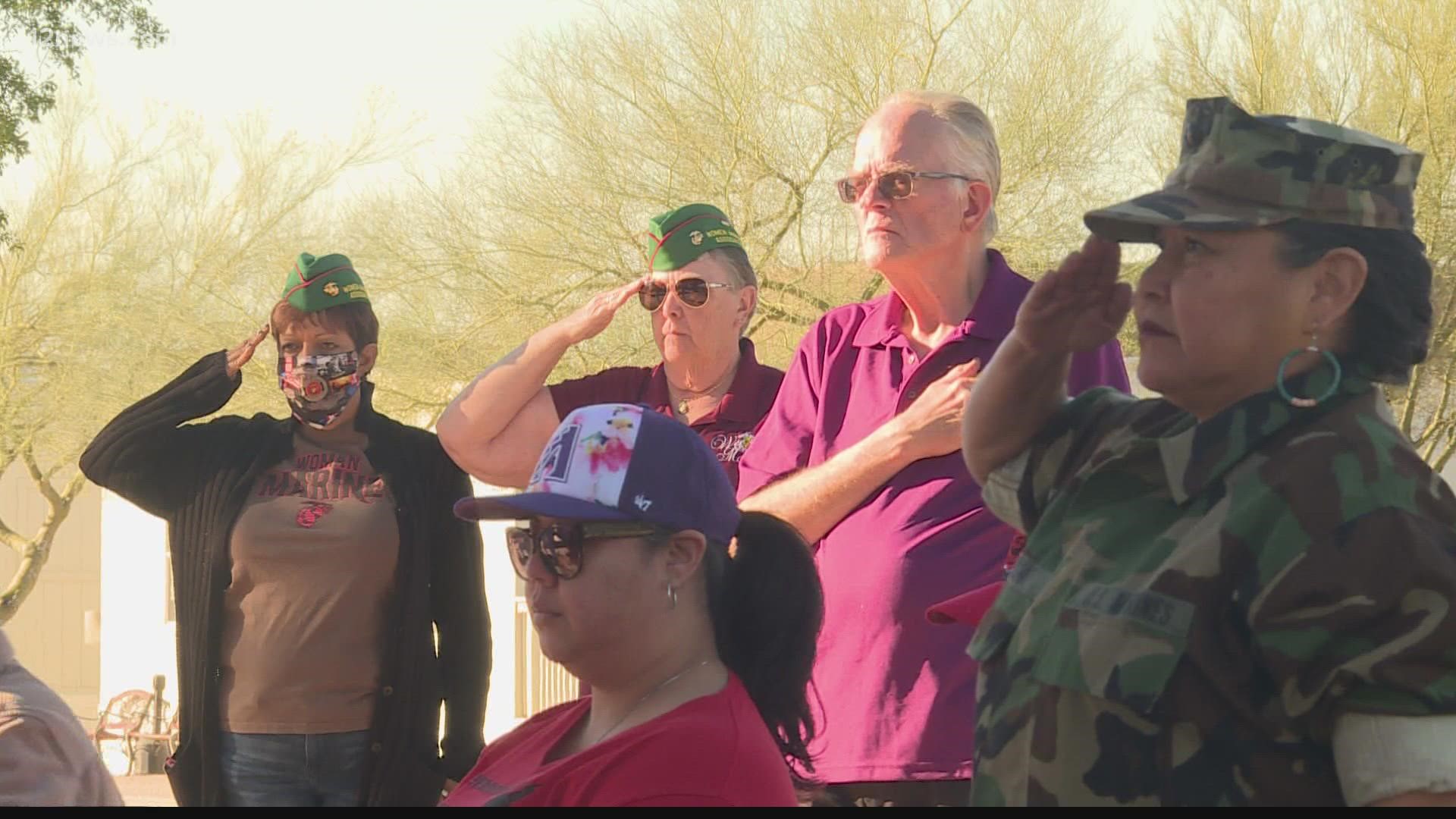 A small ceremony at the National Memorial Cemetery of Arizona on Sunday honored a heroic group of women who made a big contribution during World War II.