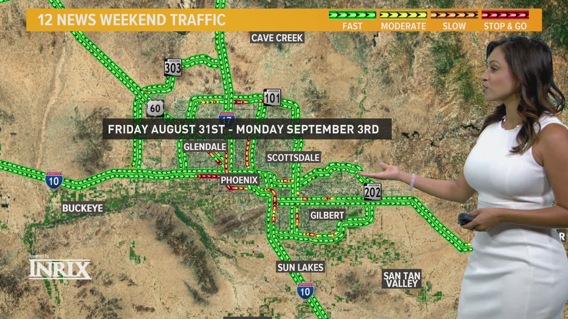 There are no freeway closures this Labor Day weekend, but here are some safety tips from ADOT.