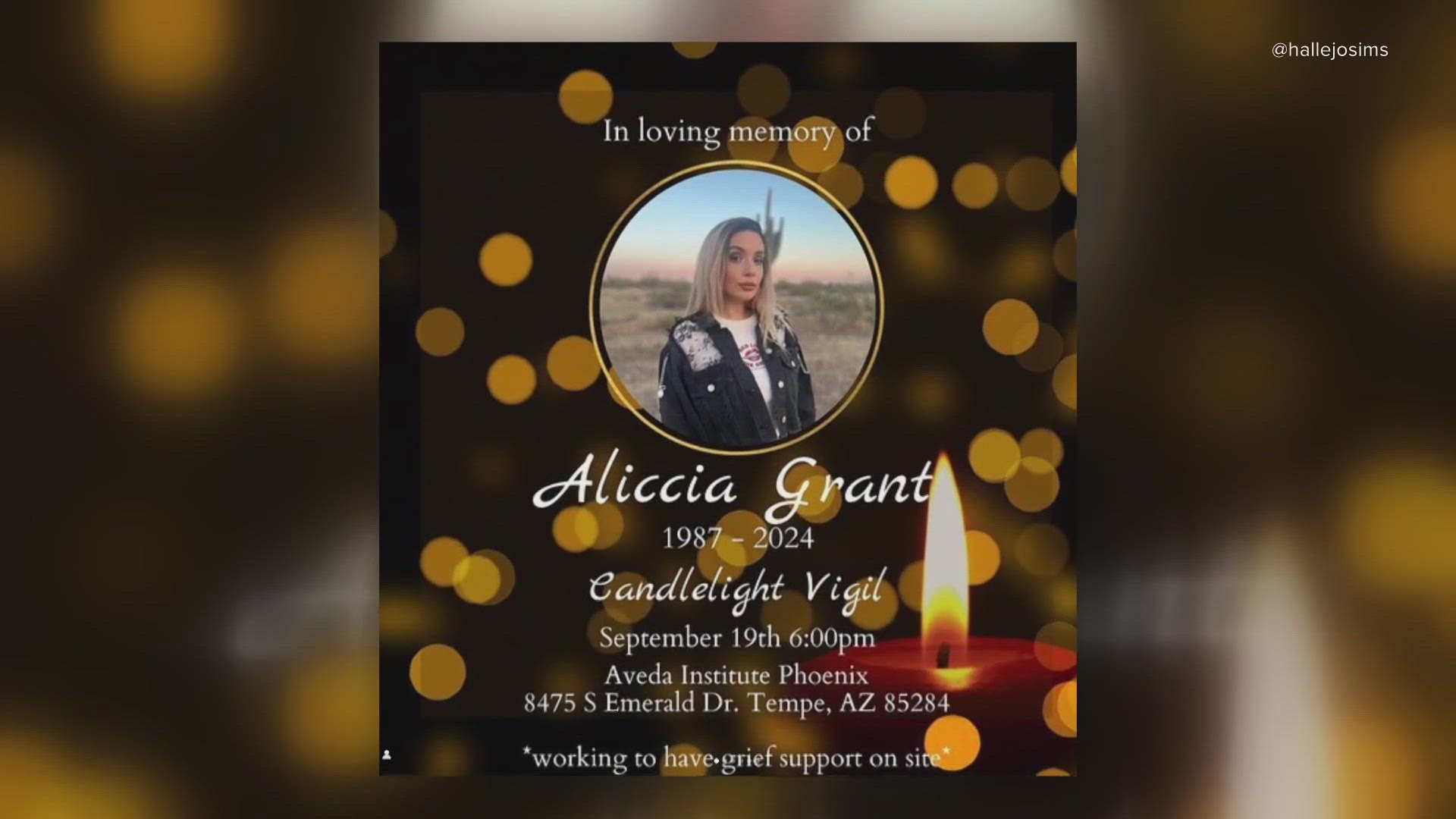 The Phoenix Police Department said Aliccia Grant was killed by her husband in a stabbing.