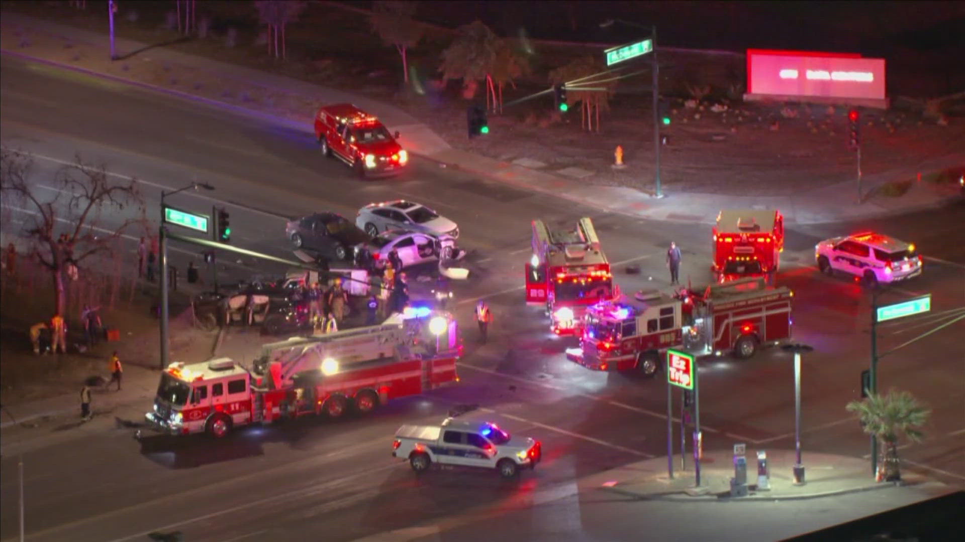Five people are in critical condition, officials said. 