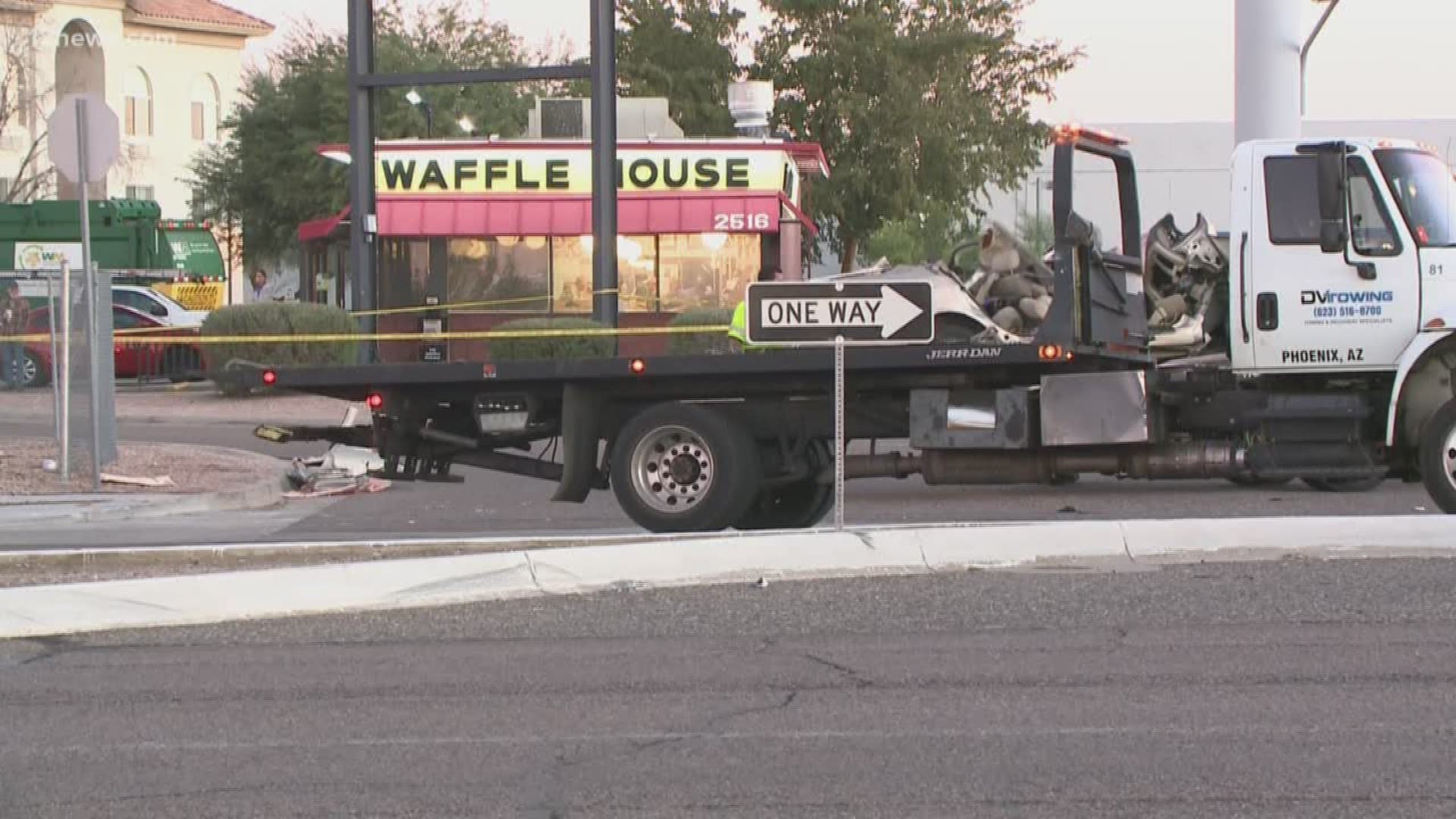 The single-vehicle rollover crash happened near I-17 and Bell Road early Thursday morning.