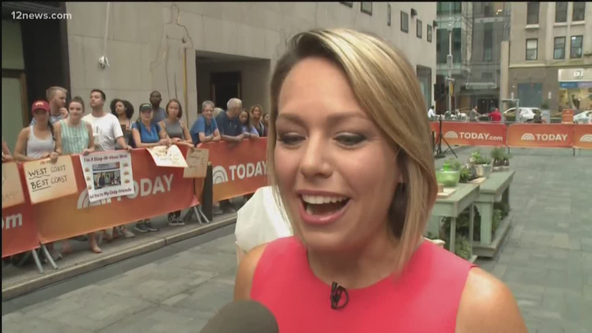 Back on the set of the Today Show with Dylan Dreyer sharing her daily schedule and mommy duty.