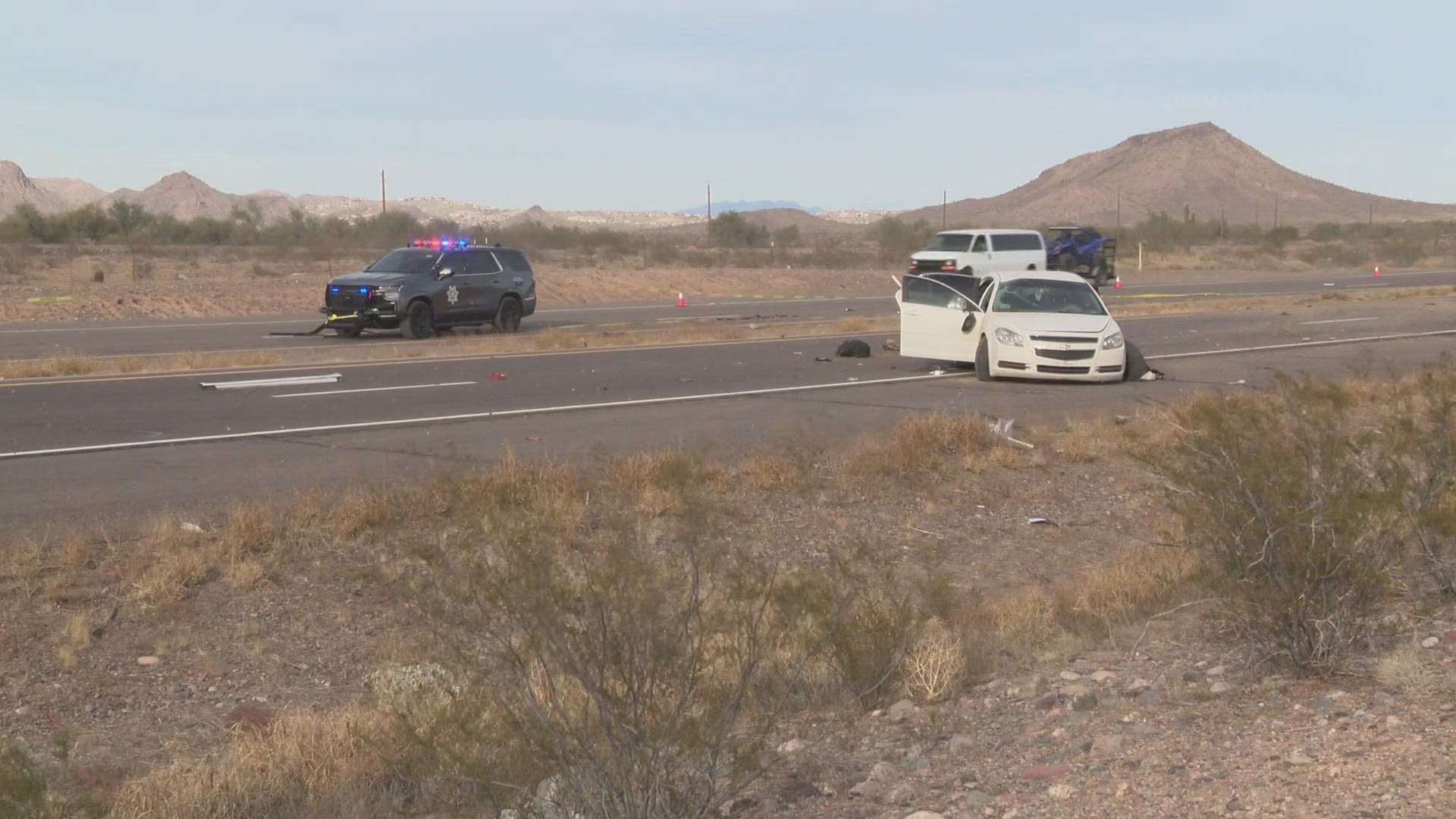 A chase involving Arizona Dept. of Public Safety troopers and a suspect ended with a rollover crash on Saturday that closed Beeline Highway. Here's the latest info.