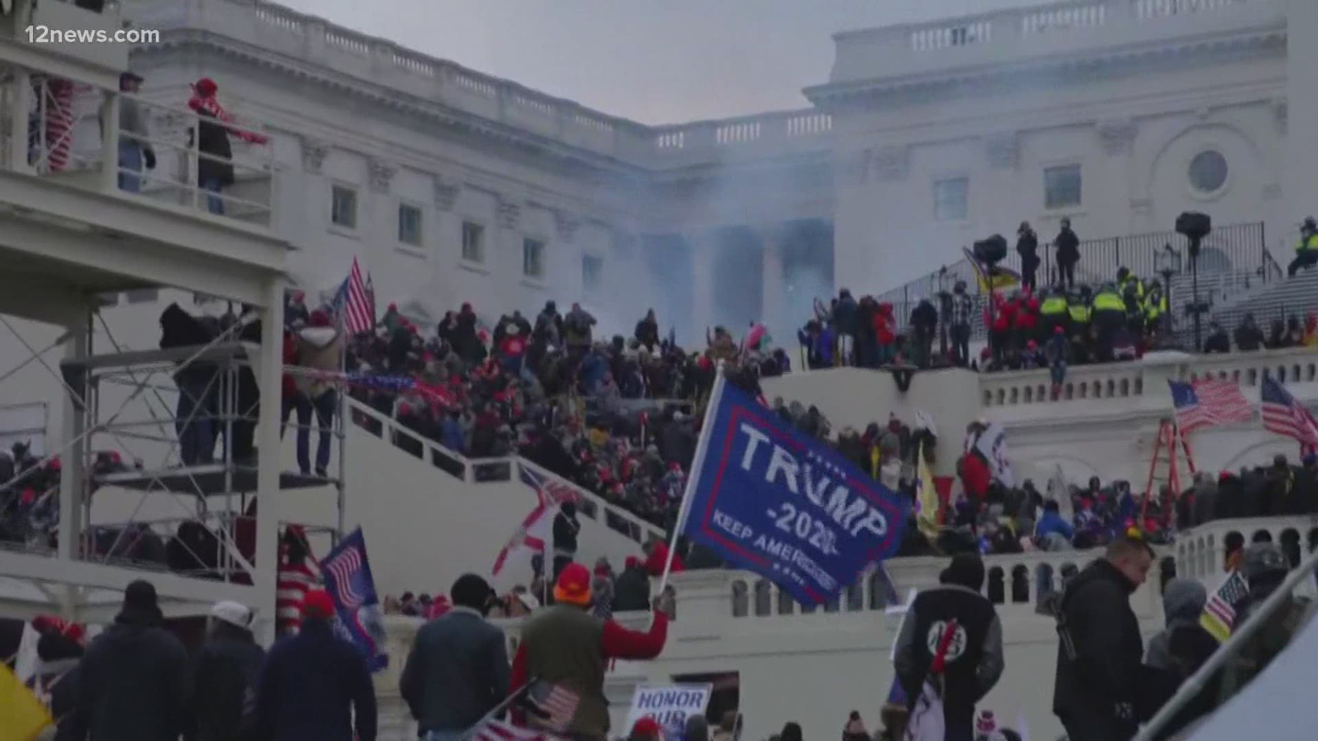 One of the D.C. rioters was shot by law enforcement as she was climbing through a window, according to officials. A law enforcement expert analyzes what videos show.