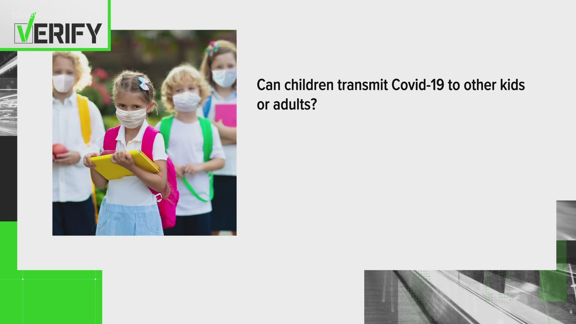 According to the CDC children can get COVID-19, although, they don't get as sick as adults. A recent report out of South Korea shows children did transmit the virus.