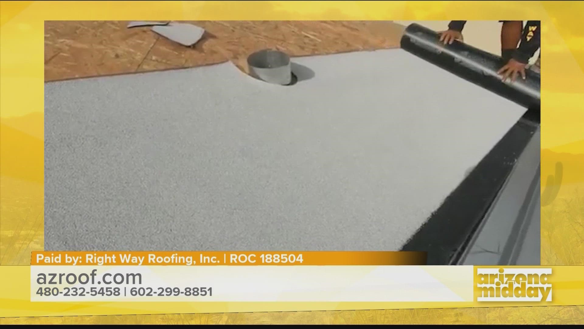 Lori Clark, Owner of Right Way Roofing, shares the different times of underlayment & which one is best with desert roofs plus how Right Way Roofing can help!