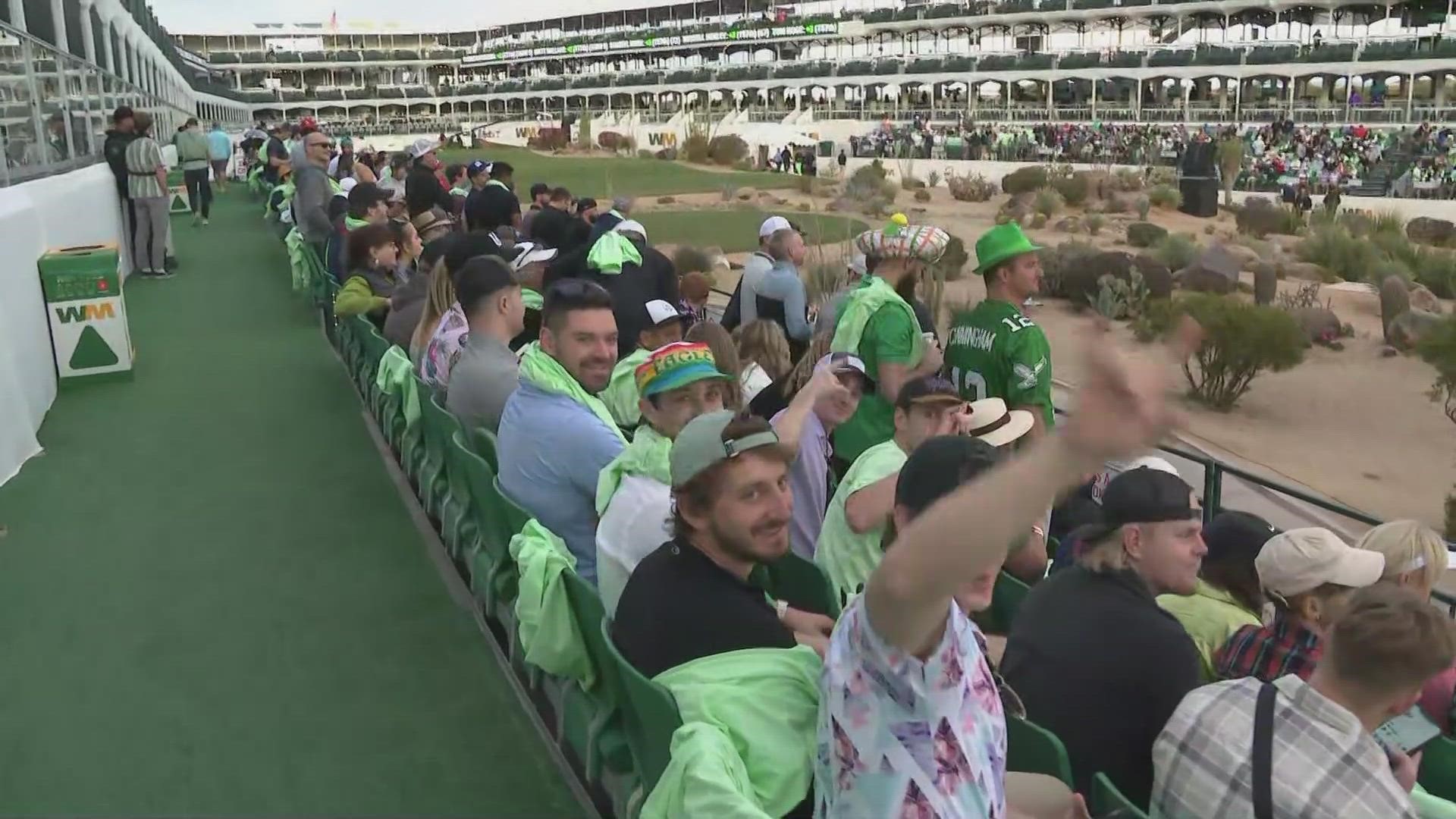 You dont ever get this anywhere else Fans flock to the 16th hole at the WM Phoenix Open Saturday 12news