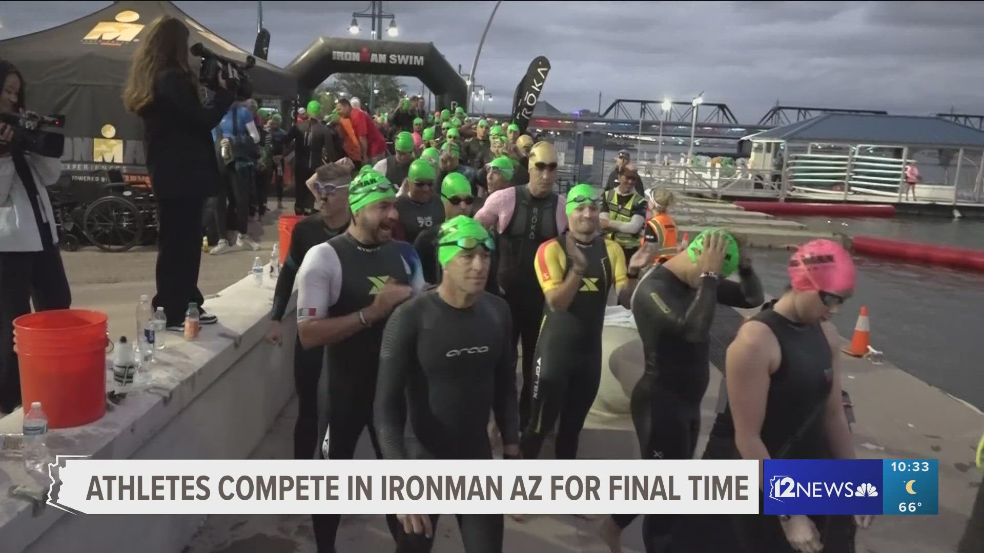 More than 1,900 athletes took part in this year’s Ironman Arizona at Tempe Town Lake for this year’s final edition in the desert. 
