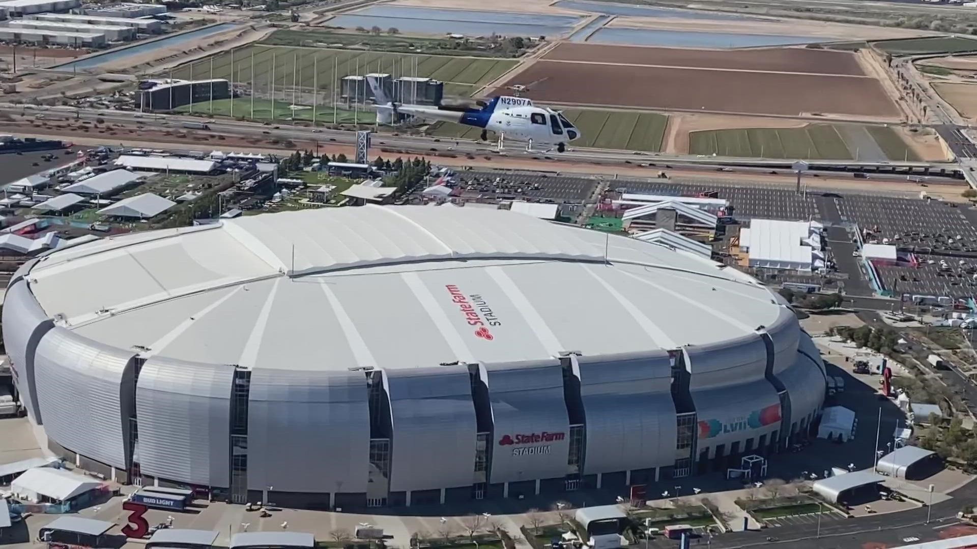 PHOTOS: State Farm Stadium Super Bowl Decor