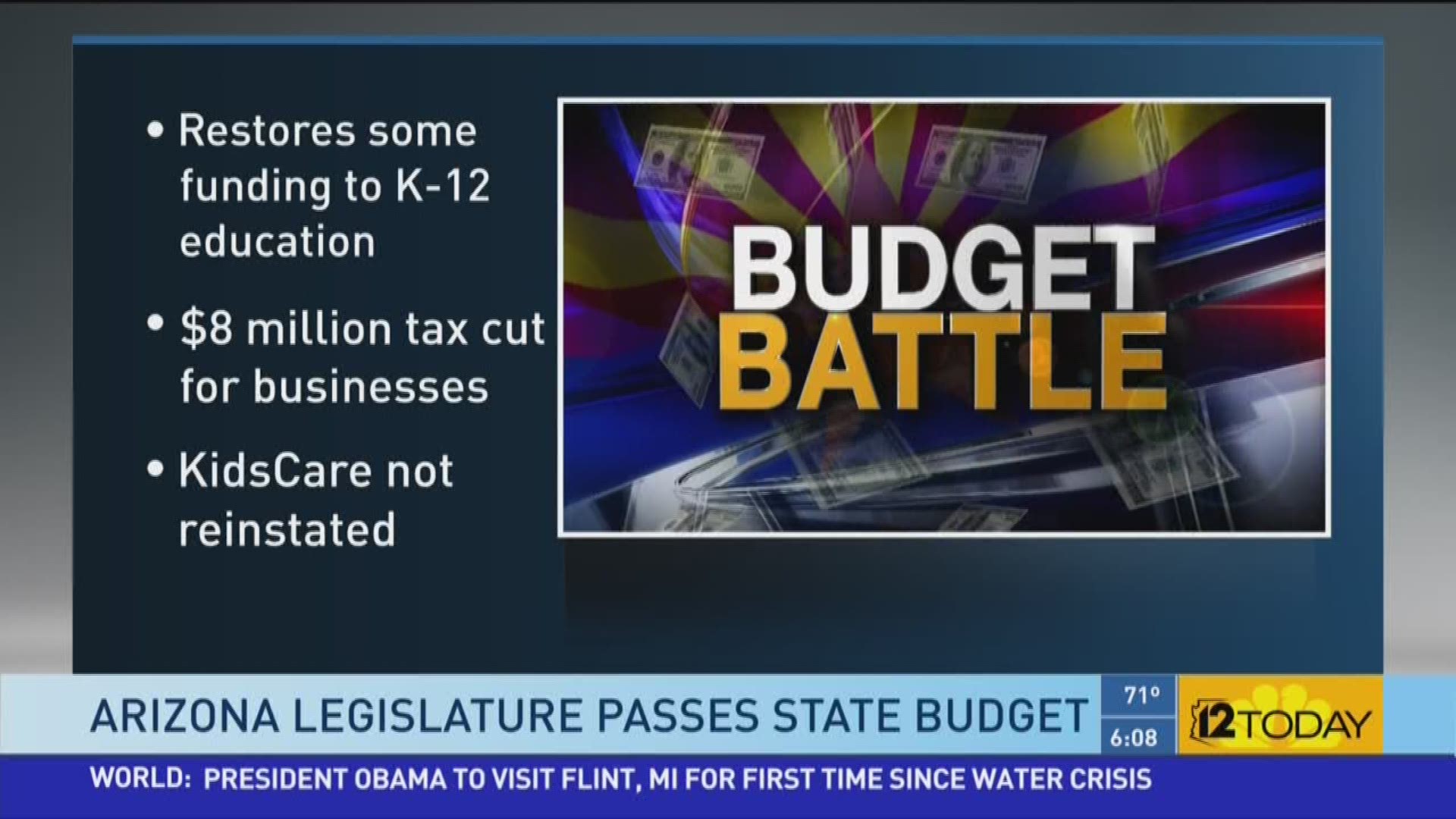 Lawmakers passed a $9.6 million budget.
