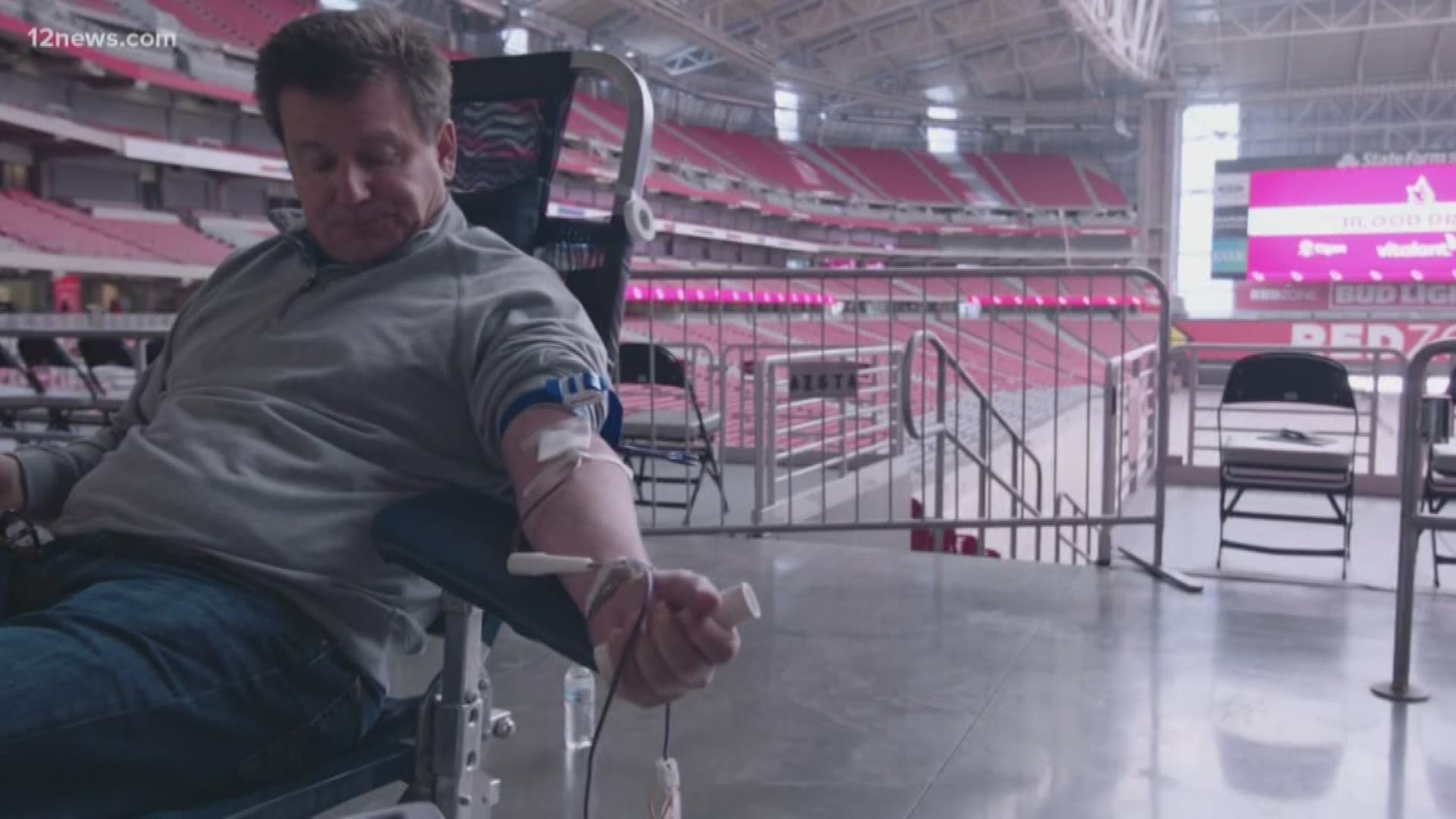 One of the most critical things needed right now is blood. The Arizona Cardinals did their part by hosting a blood donation drive at State Farm Stadium.