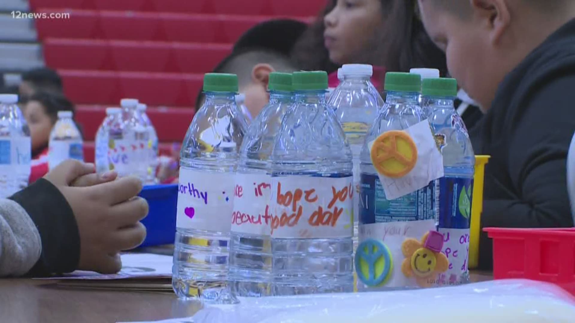 Greenfield Elementary students in south Phoenix participated in "Project Quench", decorating water bottles for the homeless. It was a way to honor MLK Jr.'s legacy.