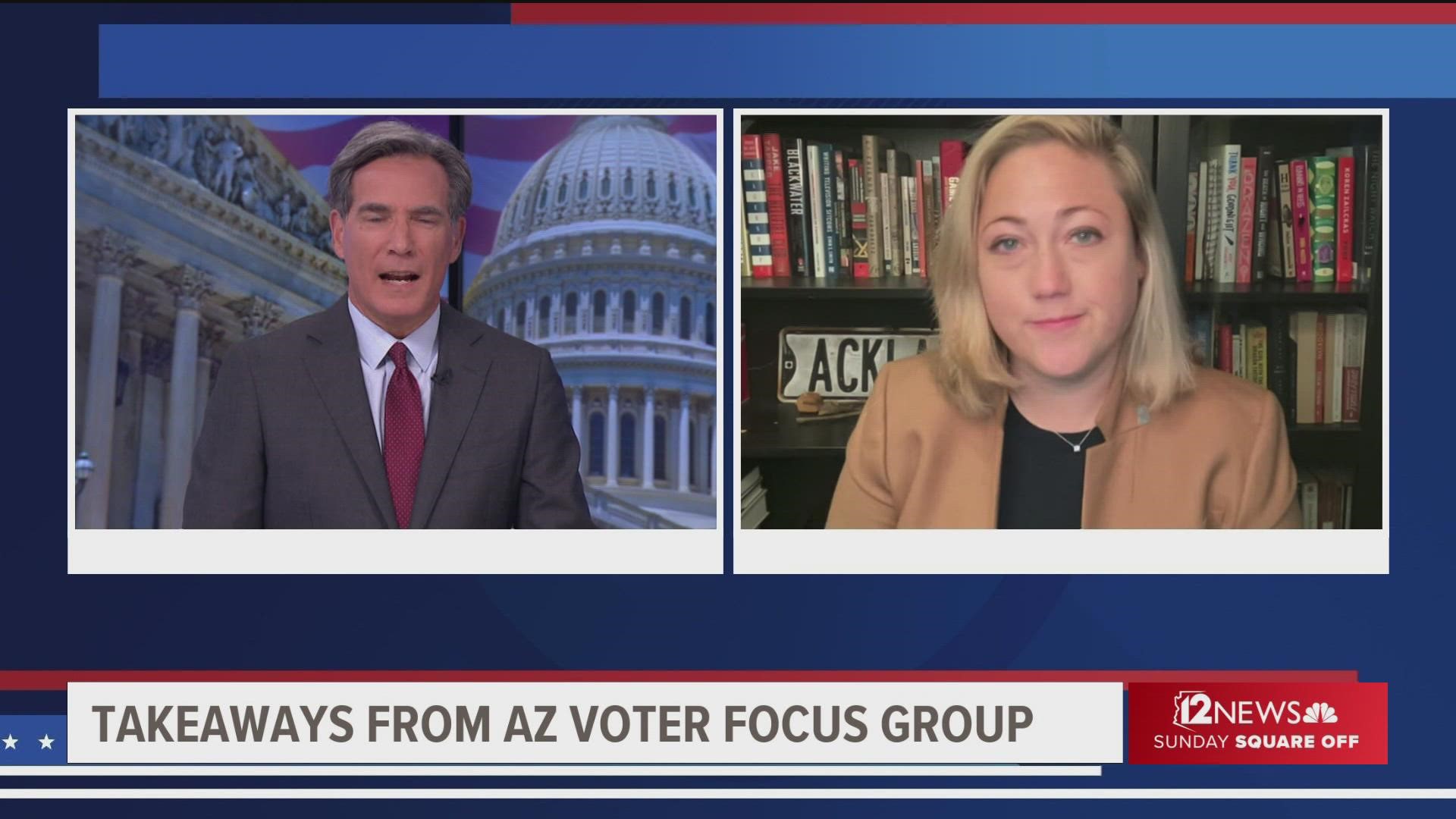 Sarah Longwell, publisher of TheBulwark.com, tells 12News what the former Trump voters in her Arizona focus group reveal about the governor's race.