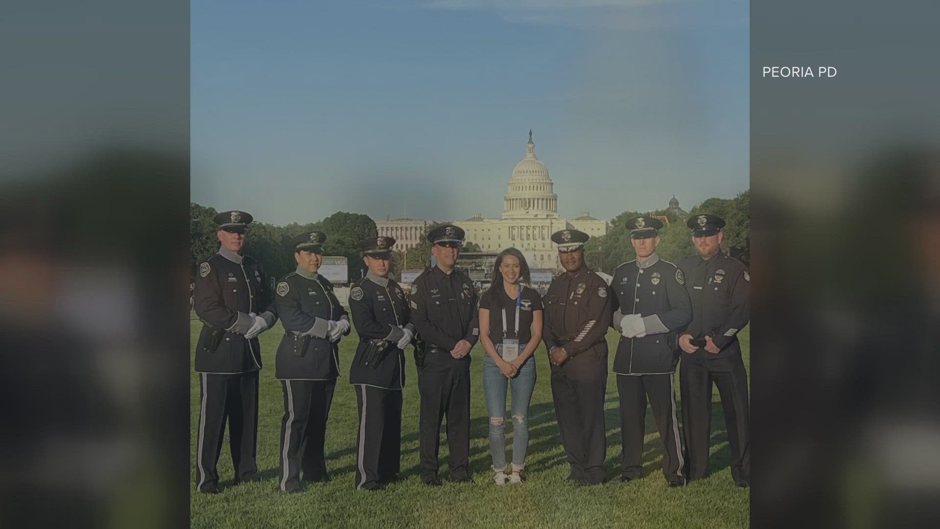 The Peoria Police Department's Honor Guard traveled all the way to Washington D.C. for the memorial.