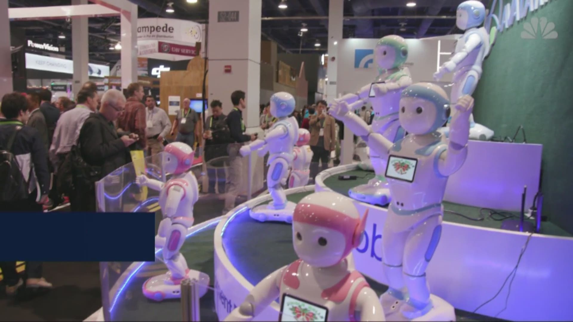 More than 180,000 people are in Las Vegas for the annual Consumer Electronics Show, whereh robots and artificial intelligence are in the spotlight. NBC's Liz McLaughlin reports.