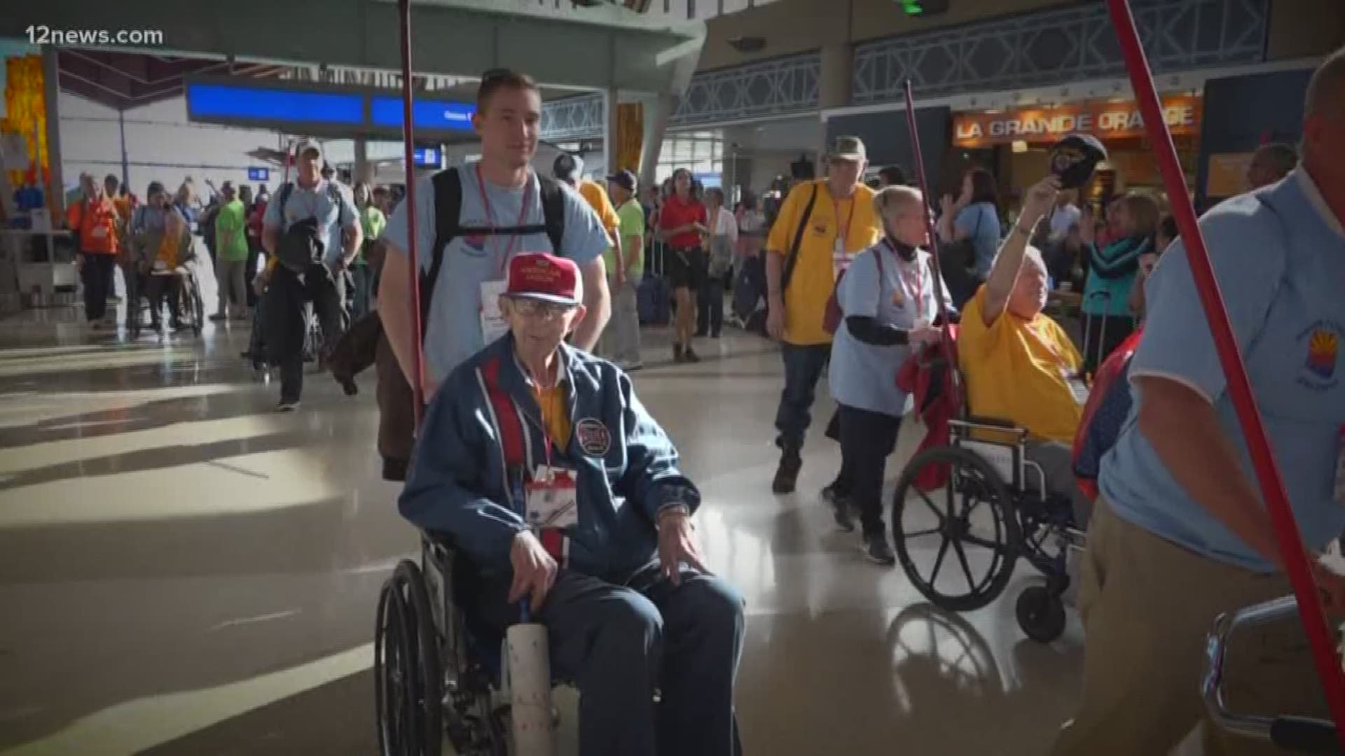 Embry-Riddle Aeronautical University students were humbled by participating in an honor flight for WWII and Korean War veterans from Prescott to Washington D.C.