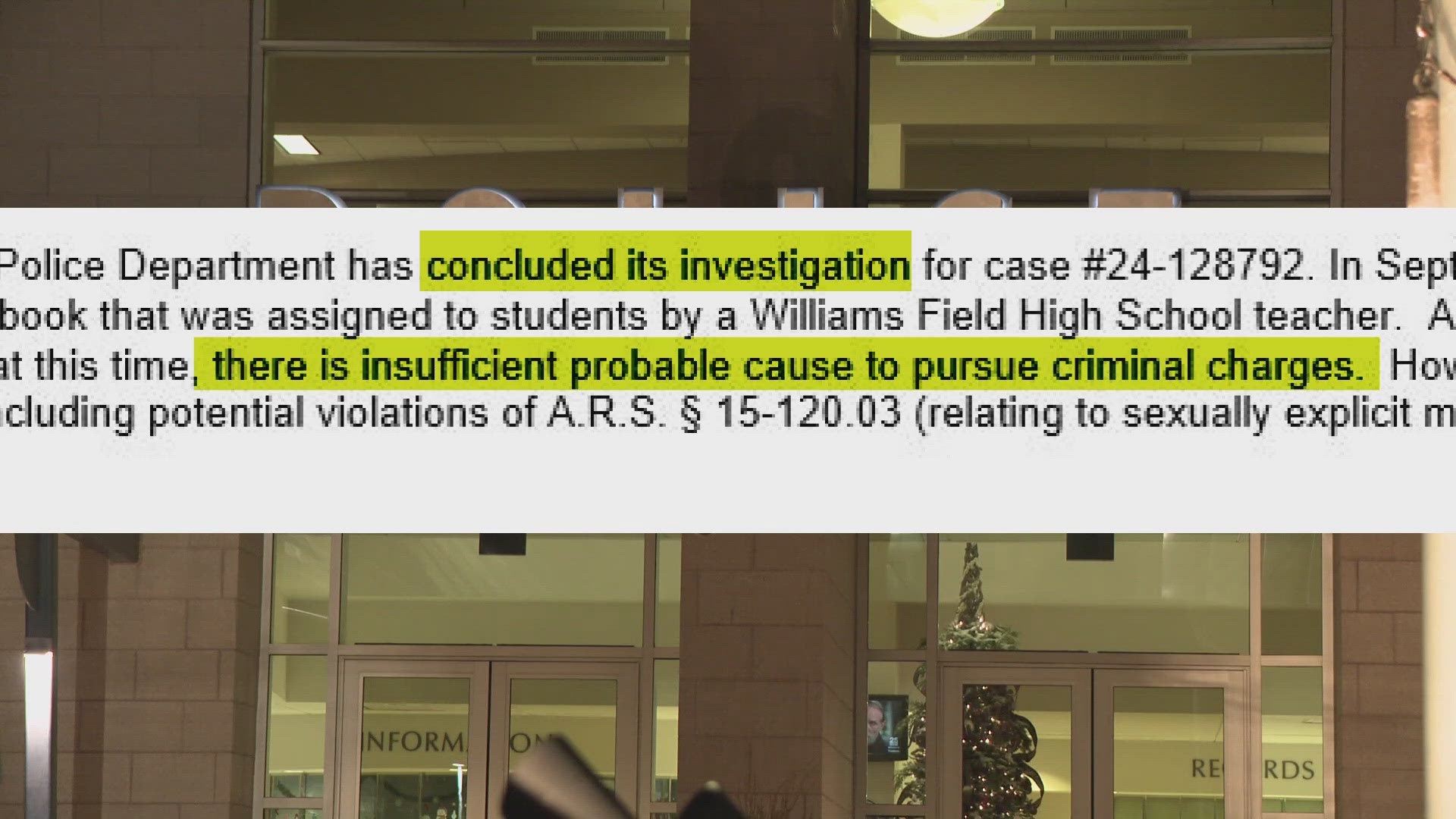 The teacher of a college-level elective received severe backlash for a reading assignment which led to a criminal investigation.