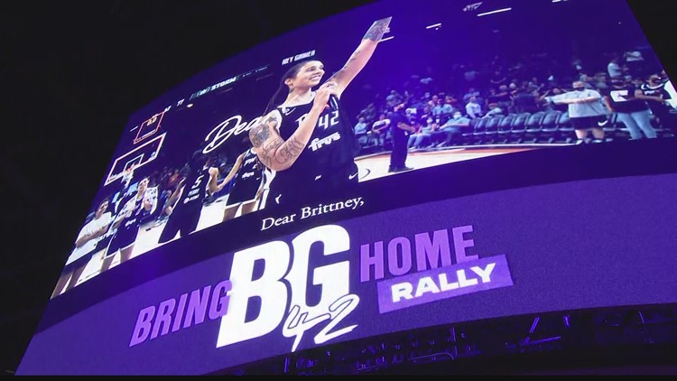 Brittney Griner supporters gather for 'Bring BG Home' rally in downtown Phoenix