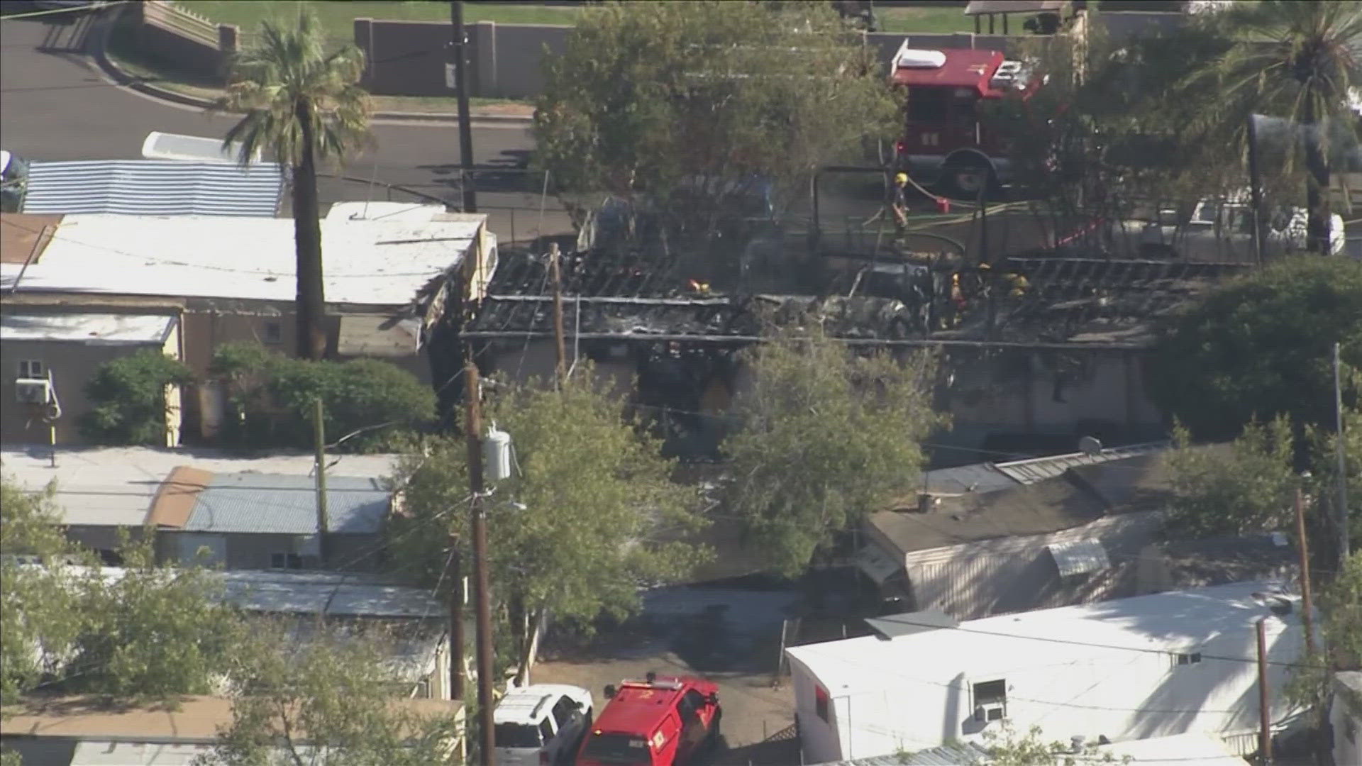 The fire broke out near 32nd street and McDowell road.