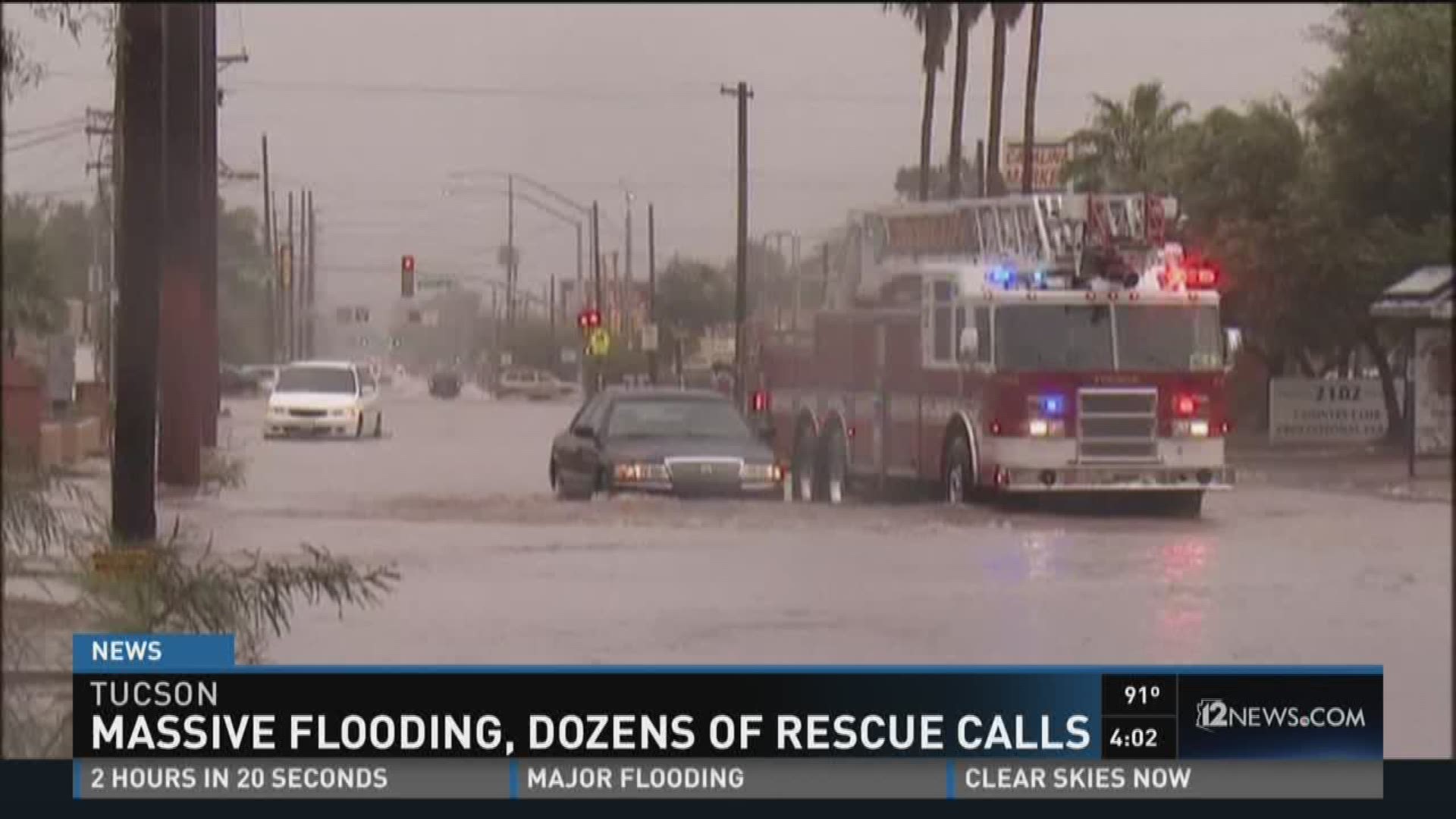 Dozens of rescue calls around the Tucson area