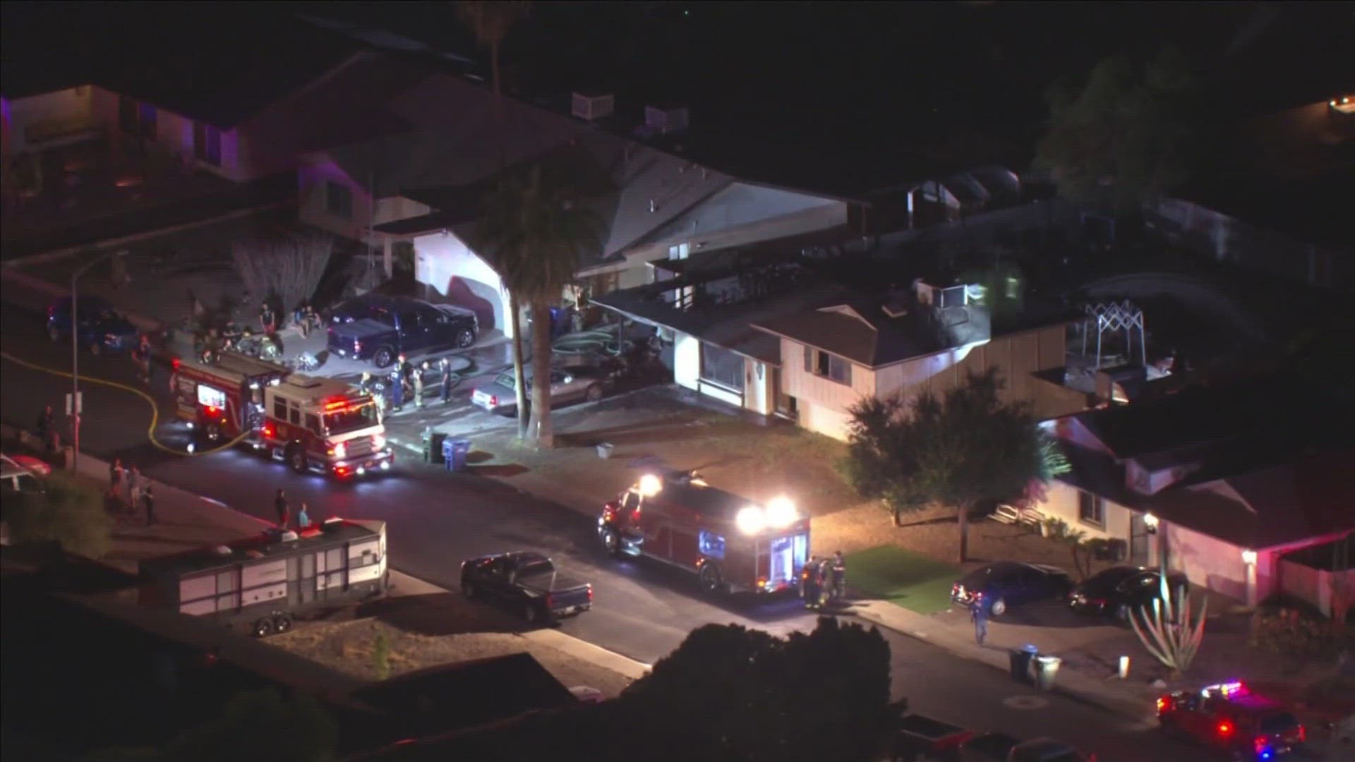 Five people are displaced after the fire, officials said. 