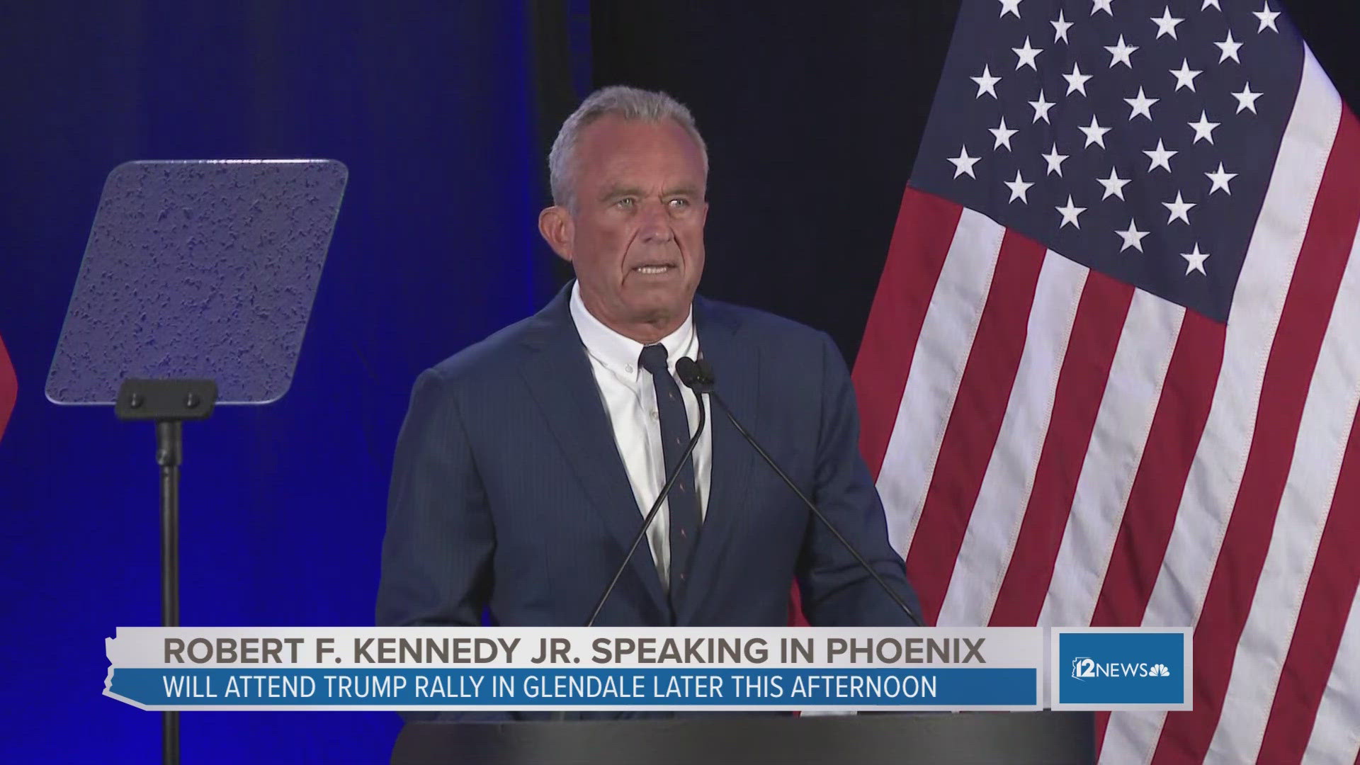 While speaking in Phoenix, Robert F. Kennedy Jr. announced his campaign is suspended in battleground states.