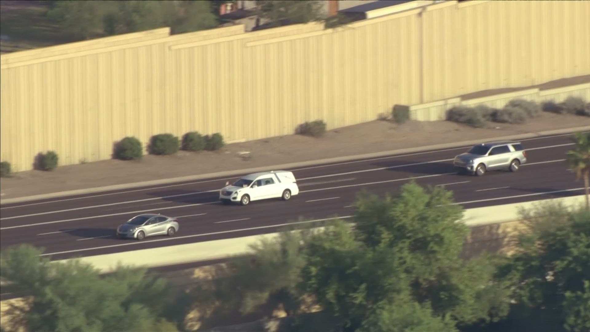 Motorcade takes body of Charlie Kirk to funeral home | 12news.com