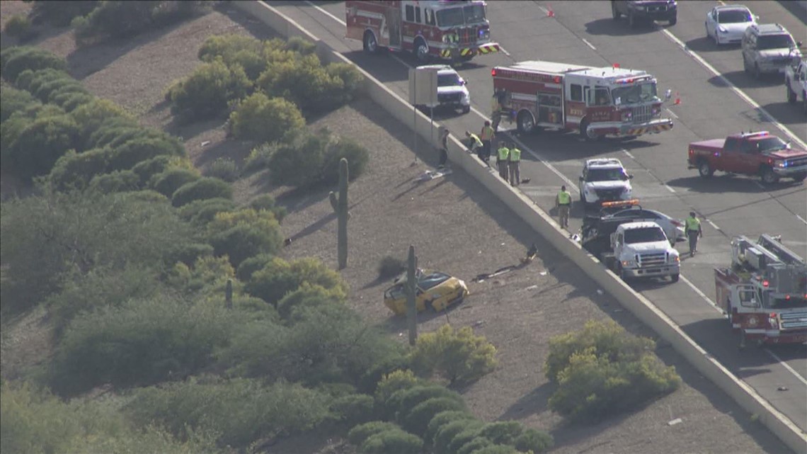 2 hospitalized after rollover crash on EB Loop 202 | 12news.com
