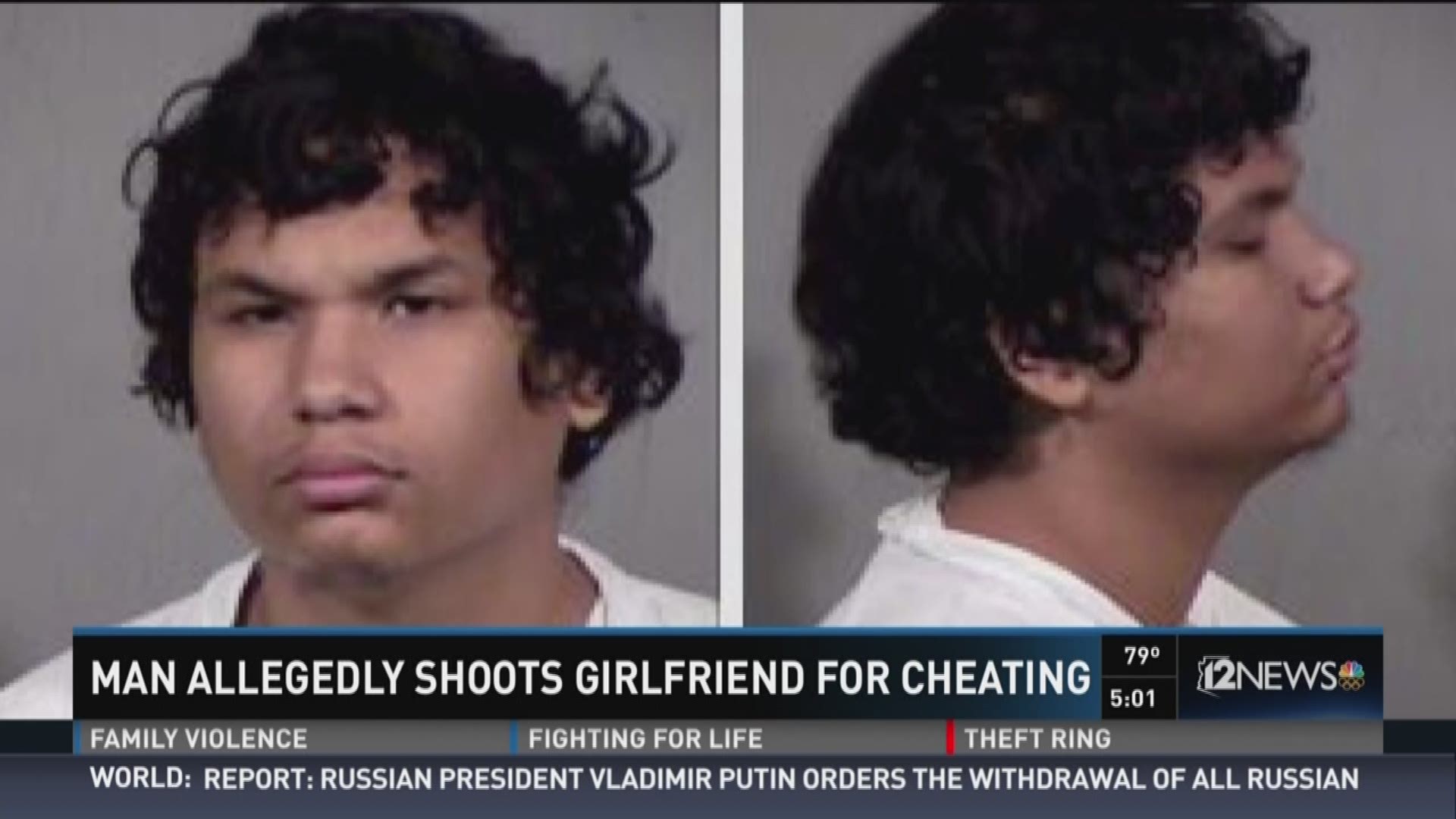Man allegedly shoots girlfriend for cheating 12news