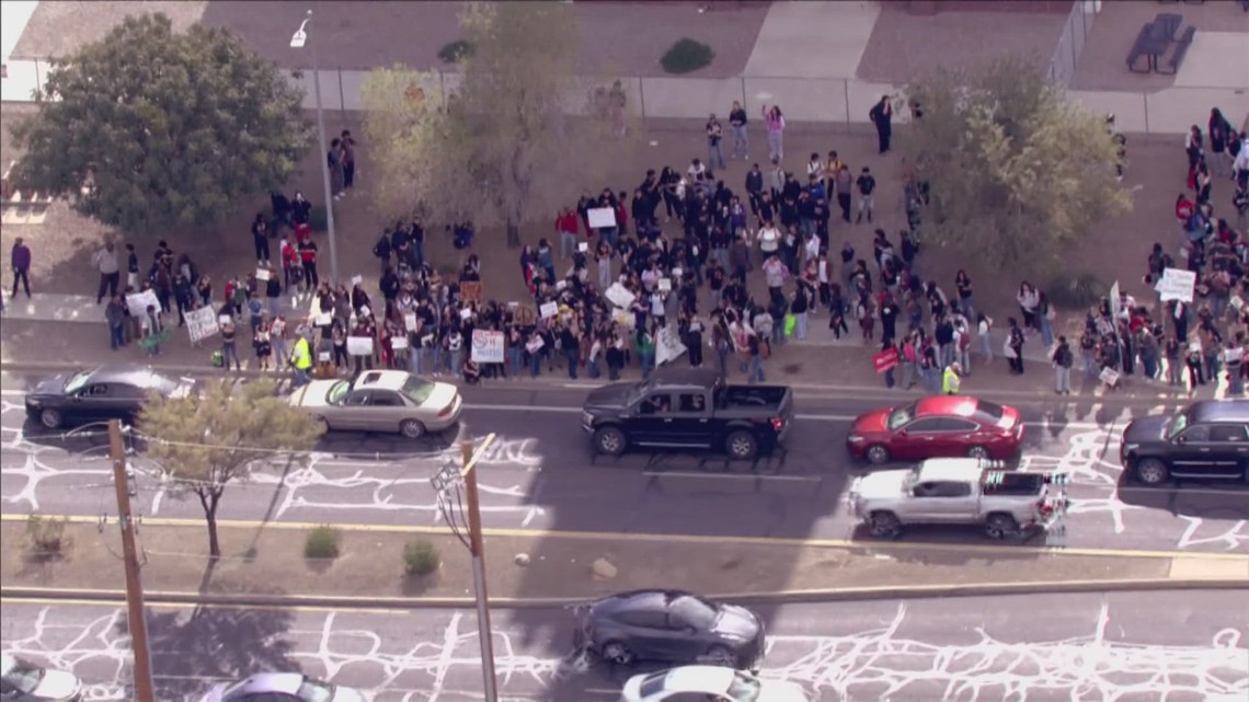 Students across valley participate in walkout, protesting actions of ICE