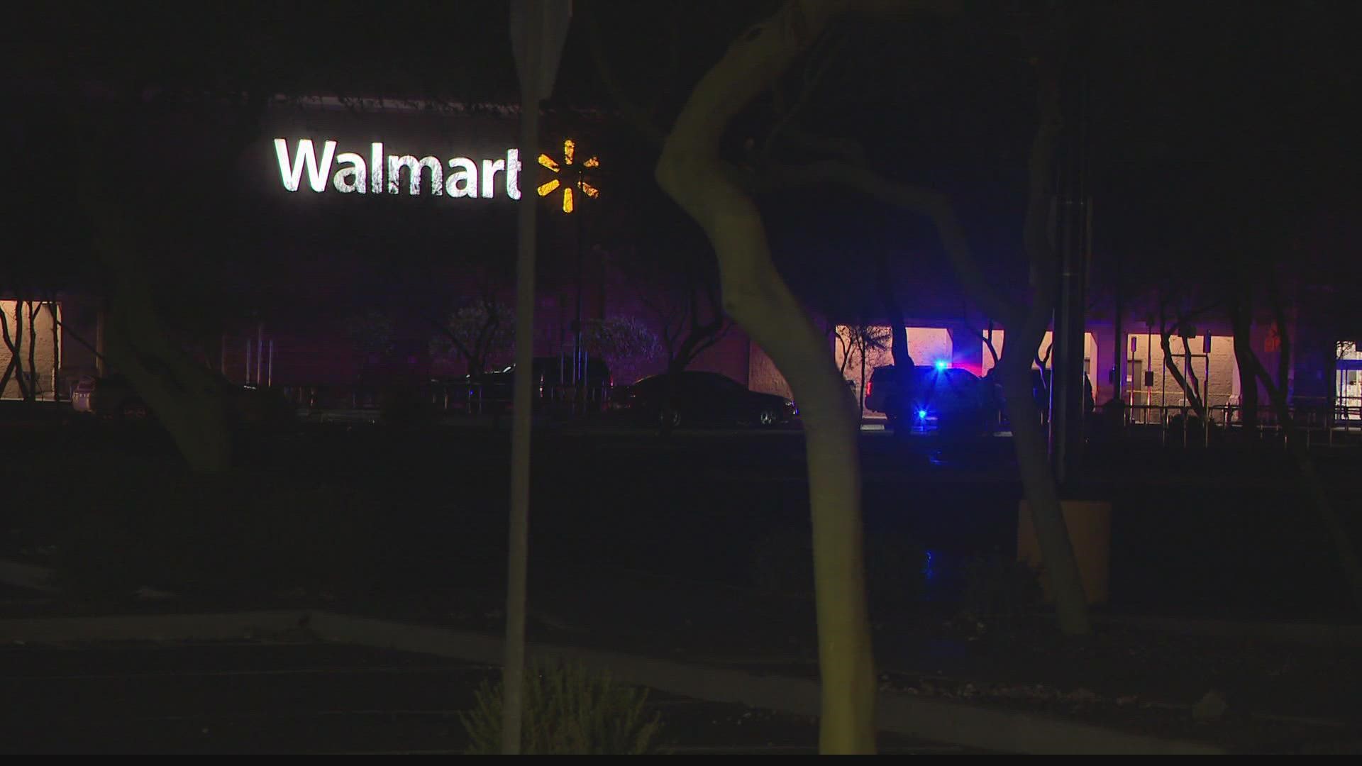 A fight inside a Walmart Supercenter in west Phoenix escalated violently into a shooting that injured a bystander Sunday night.