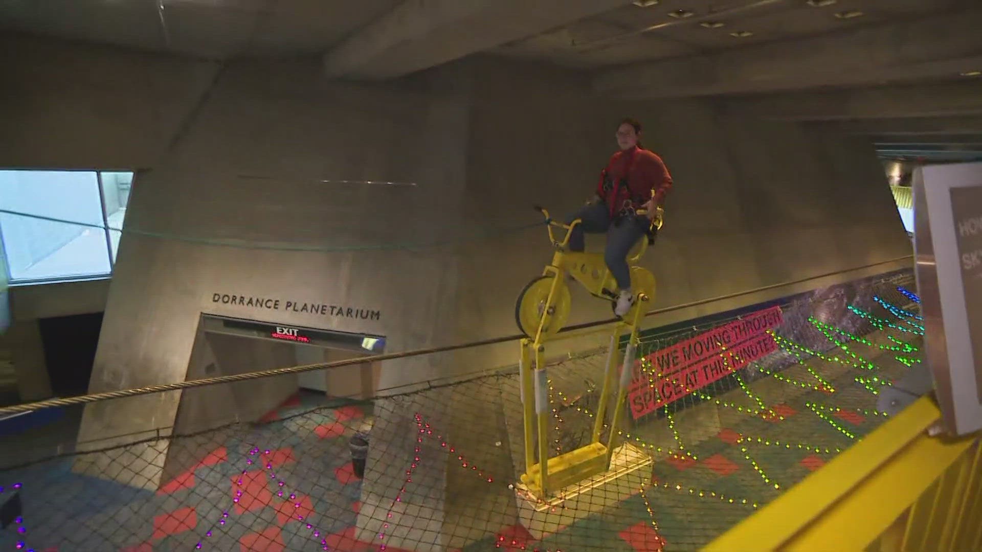 The SkyCycle teaches counterbalance and center of gravity... if you dare try it.