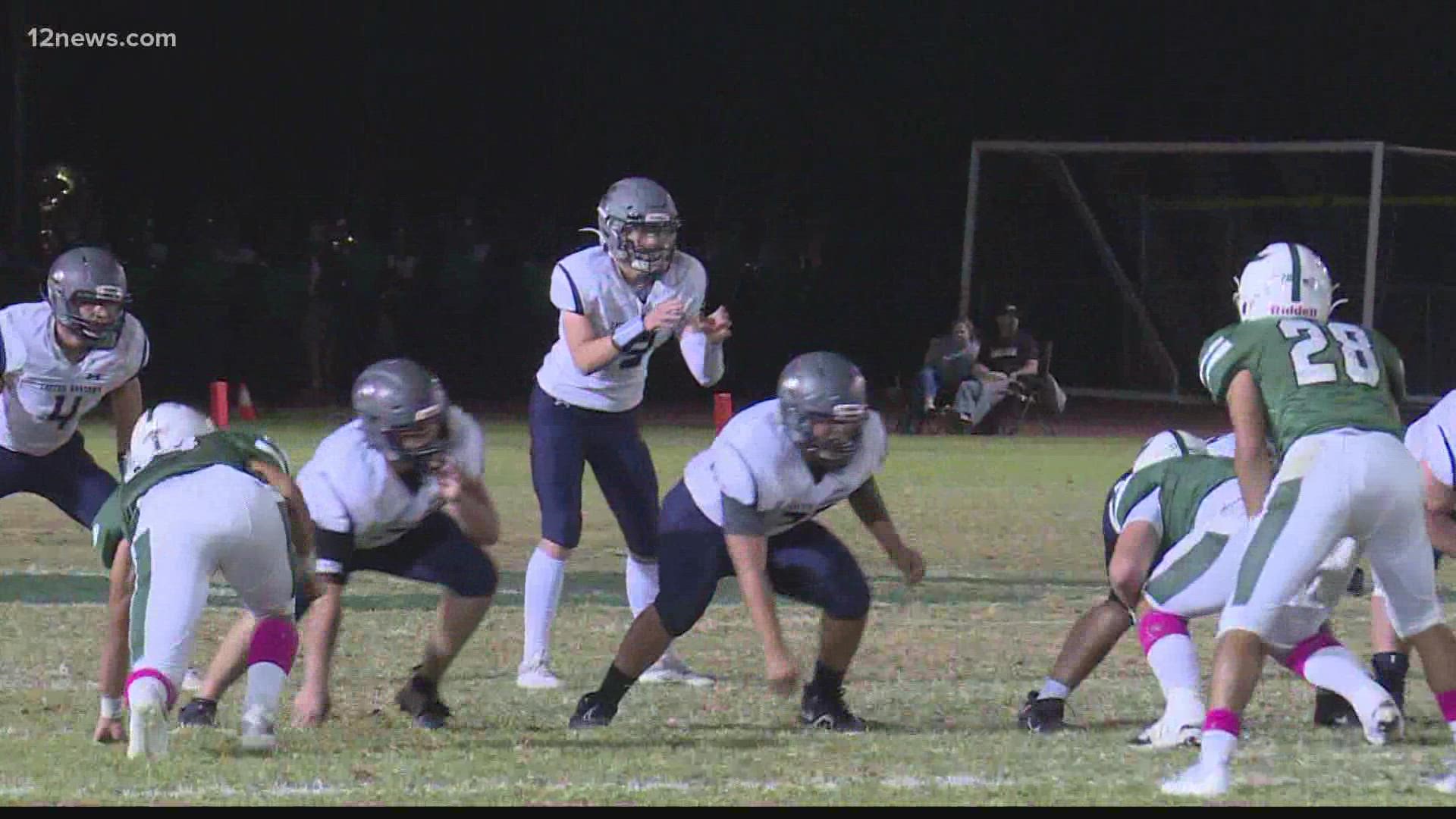 Cactus Shadows dominated against Sunnyslope, 56-20.