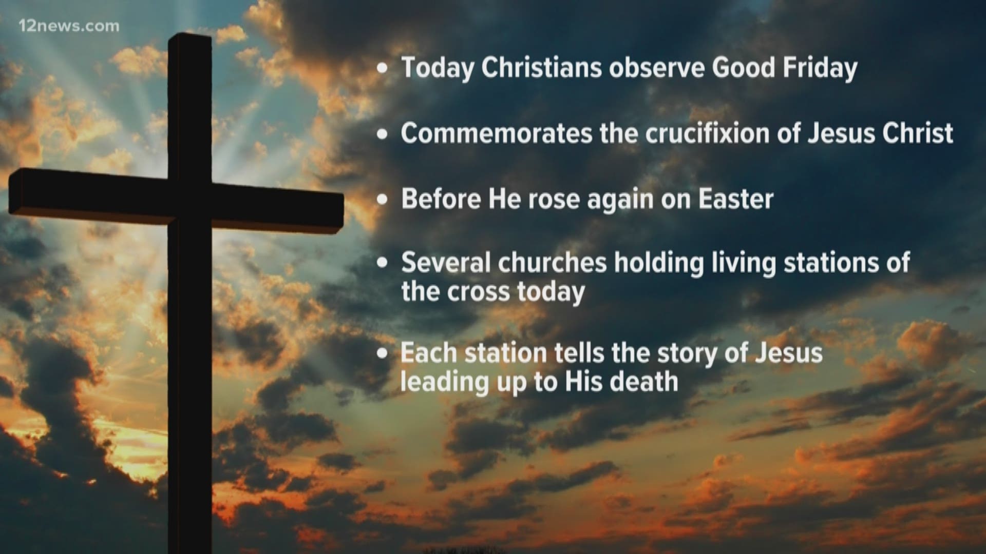 Christians are observing Good Friday, marking the crucifixion of Jesus Christ. Those of the Jewish faith are commemorating Passover, when the Israelites left Egypt.