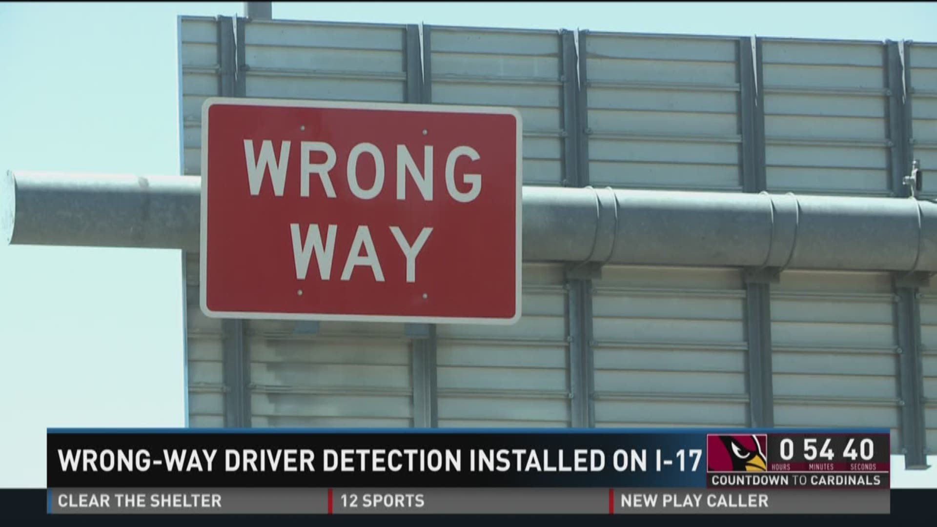 Wrong-way driver detection installed on I-17