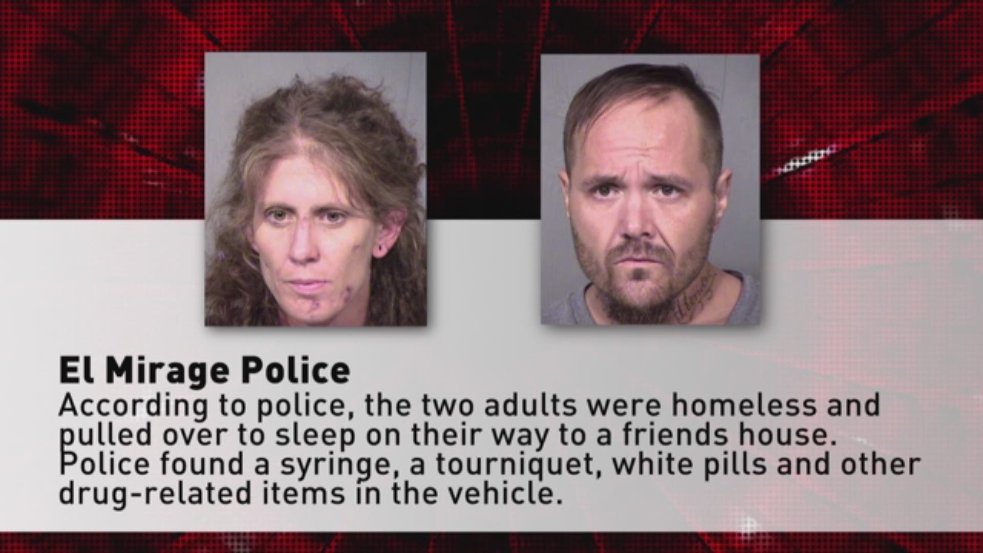 Police: Couple found passed out in SUV with drugs, kids in El Mirage |  12news.com