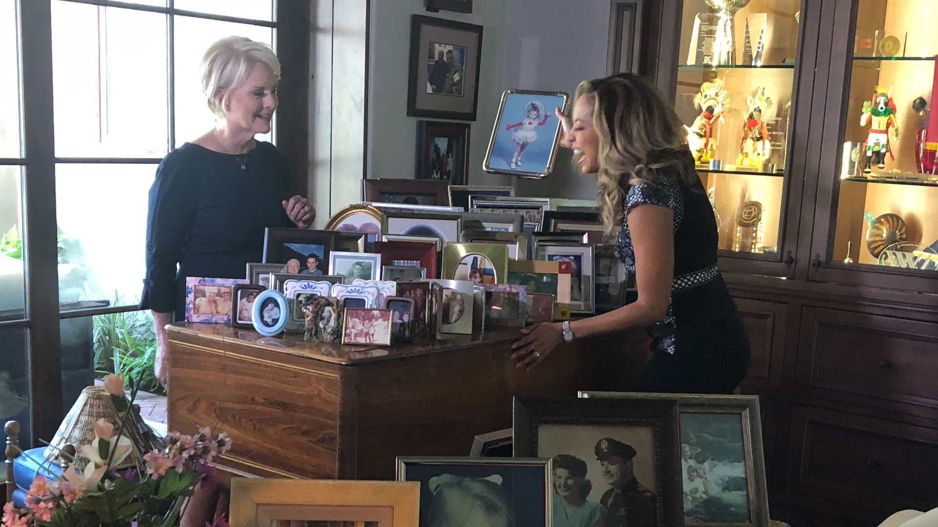 A year after her husband's death, Cindy McCain is reflecting on the life and legacy of the late Senator John McCain. After 12 News' interview with her, Mrs. McCain showed Caribe Devine around her home and shared some memories of her four children with the senator.