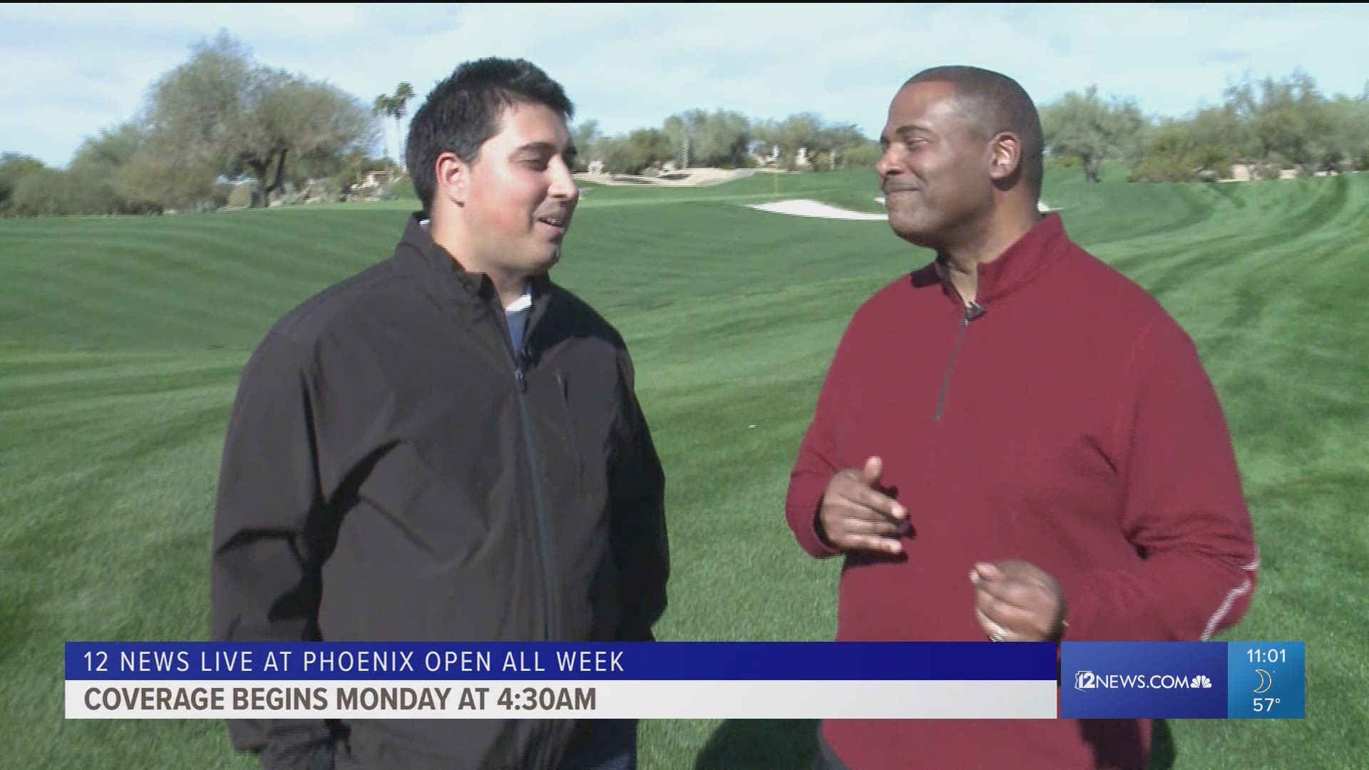 The 12 Sports Golf Show with Bruce Cooper, Cameron Cox, Torey Lovullo, A.Q. Shipley, Seth Joyner and Mike Turner at TPC Scottsdale ends with some bloopers.