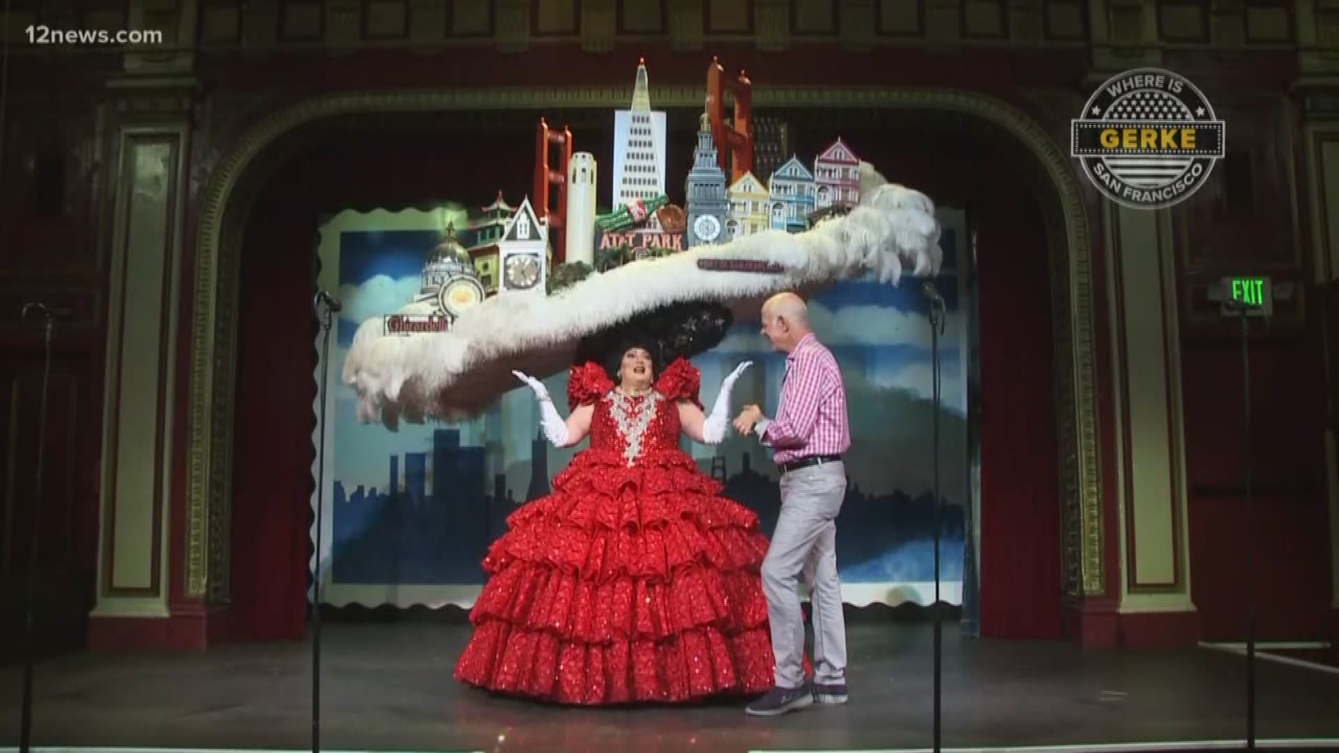 We visit with the stars of Beach Blanket Babylon in San Francisco.