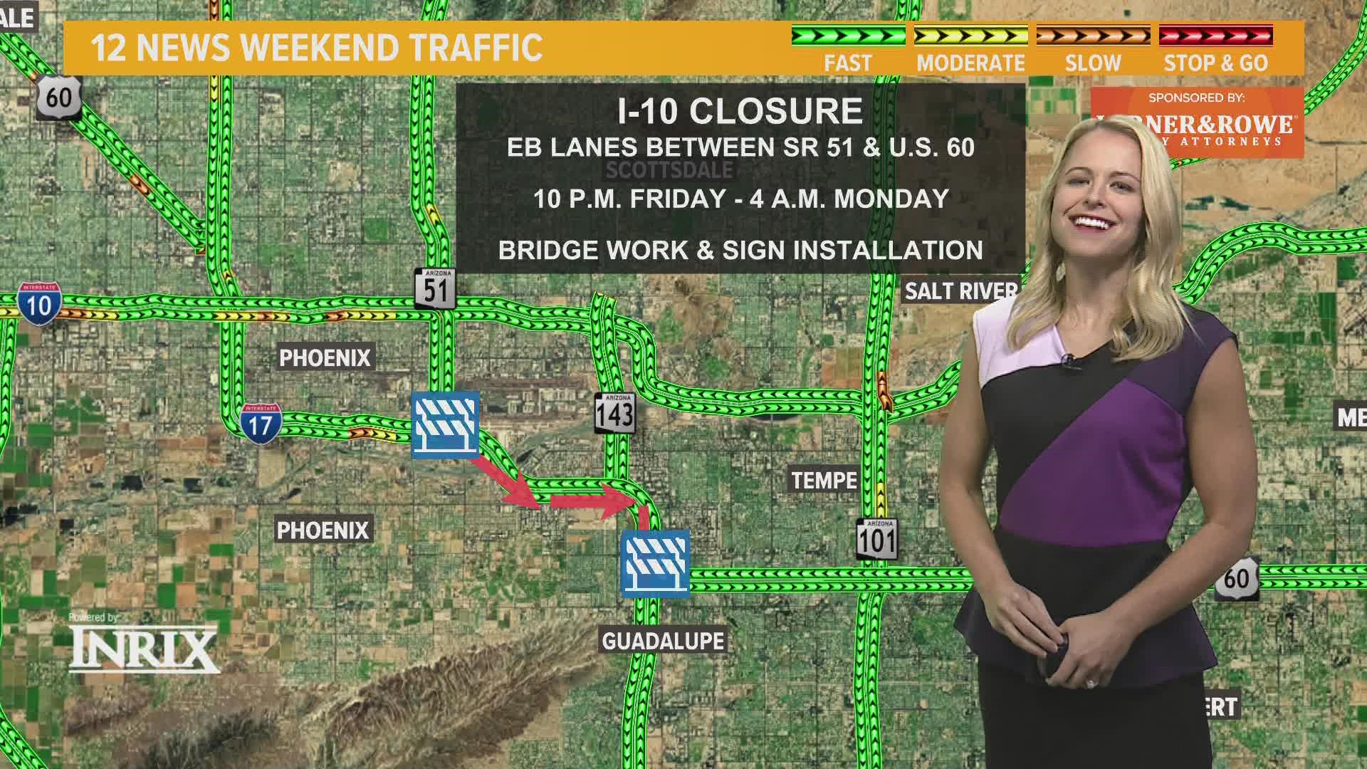 Lauren Rainson has a breakdown of the current closures and detours drivers will find on Valley roads this weekend.