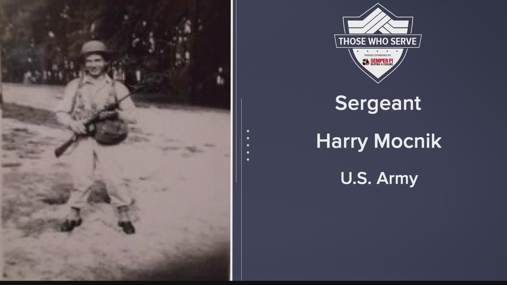 12 News is saluting those who serve. We want to shine the spotlight on Sergeant Harry Mocnik. He earned the rank of sergeant in the U.S. Army.