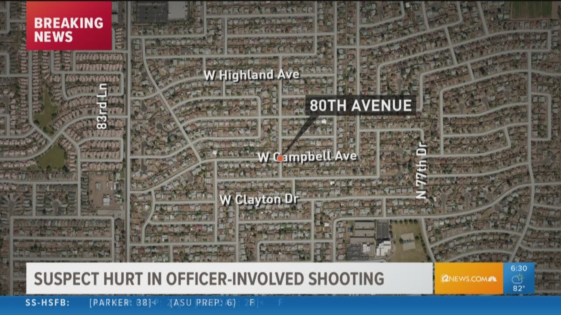 Suspect hurt in officer-involved shooting near 80th and Campbell avenues.