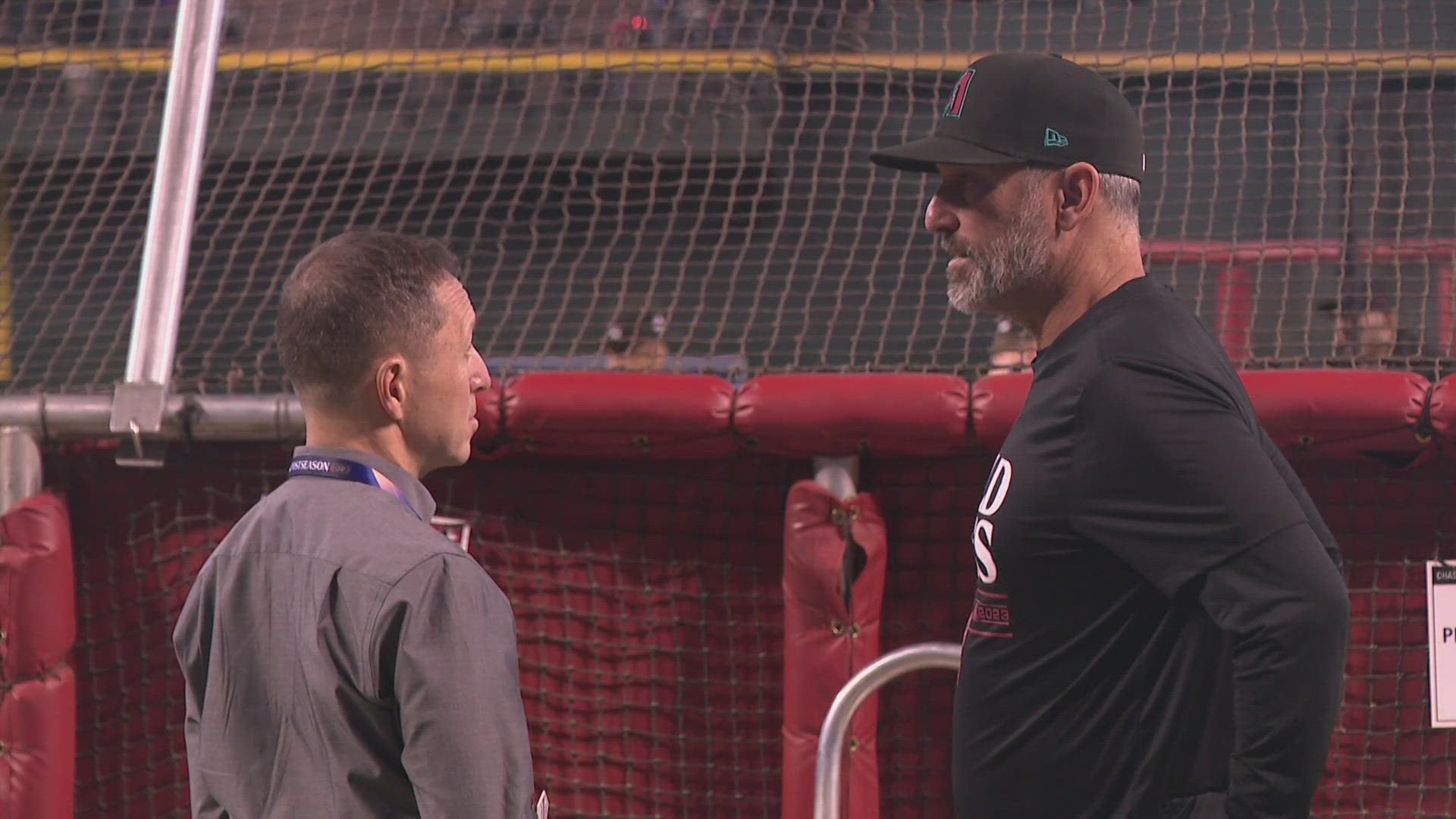 At a press conference, manager Torey Lovullo thanked his players and staff for their hard work.