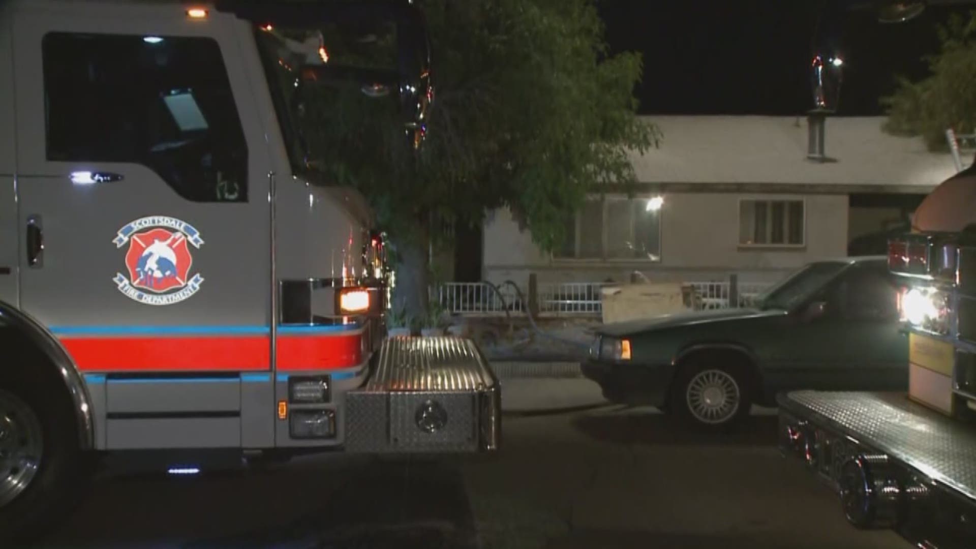 Firefighters in Scottsdale were all working to take down a house fire that burned overnight.