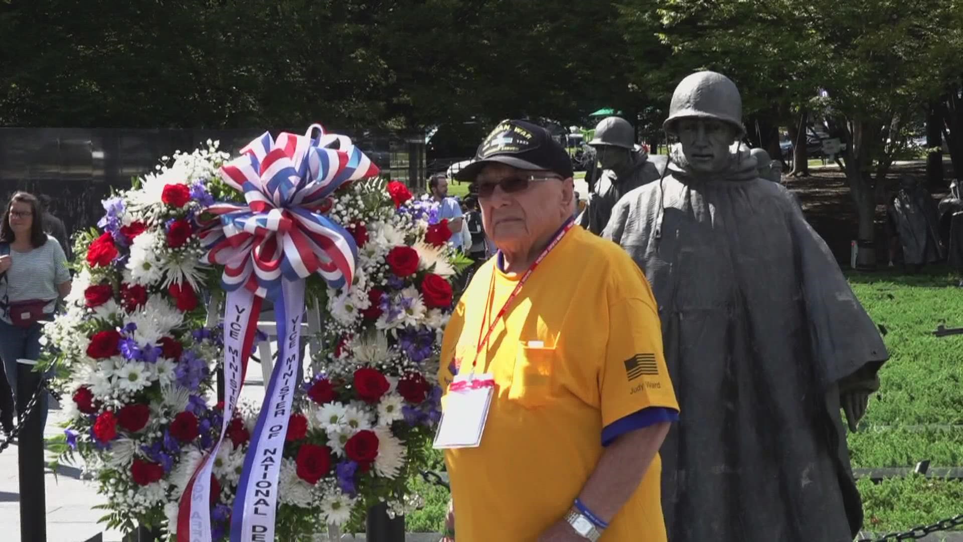 An Arizona Korean War veteran travels to Washington D.C. to visit the war memorial built in memory of his fallen friends.