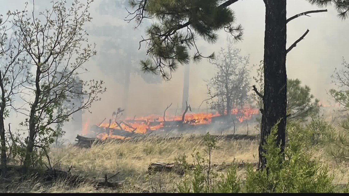 Railroad Fire burning half mile south of Lowell Observatory