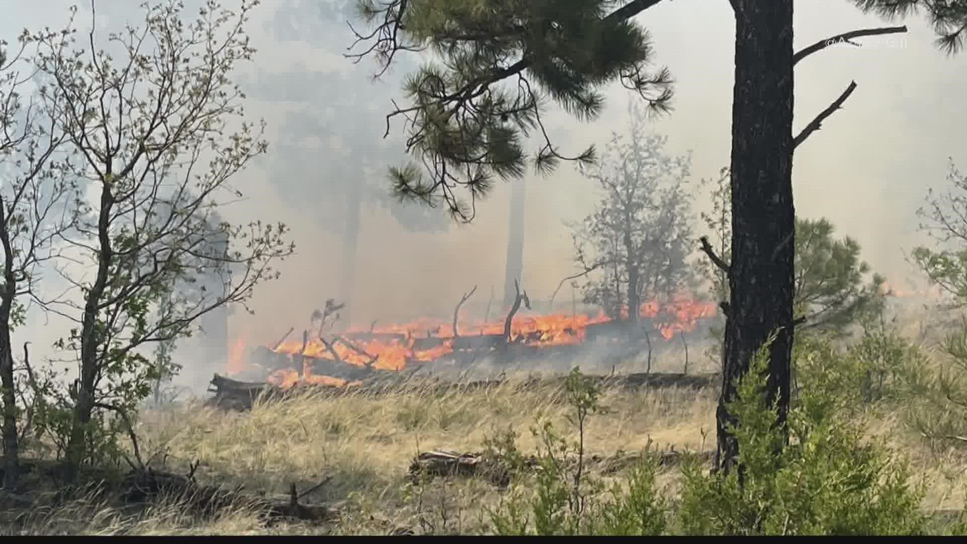 Fire crews are currently fighting the Railroad Fire, burning about half a mile from the Lowell Observatory in Flagstaff. The fire is 1-acre.