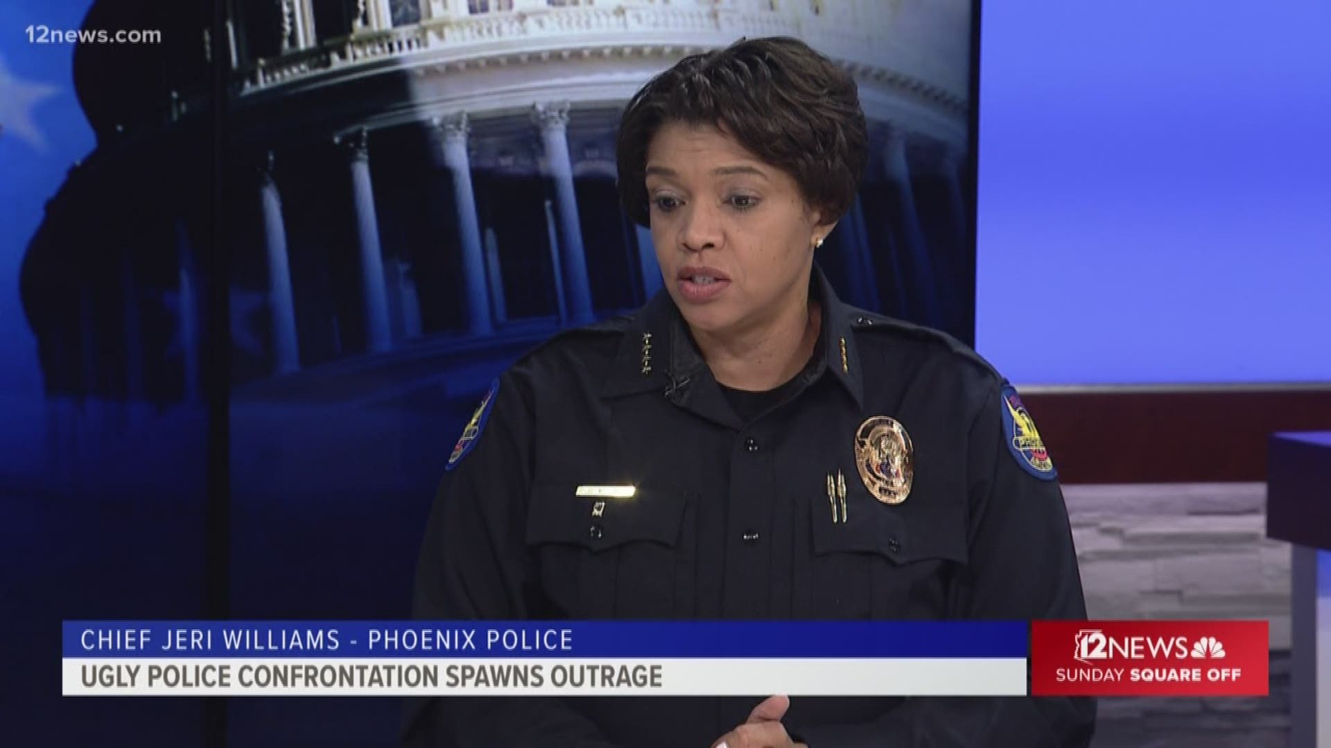 Phoenix Police Chief Jeri Williams joined Sunday Square Off to discuss the video that has put the department in negative light and what is being done about it.